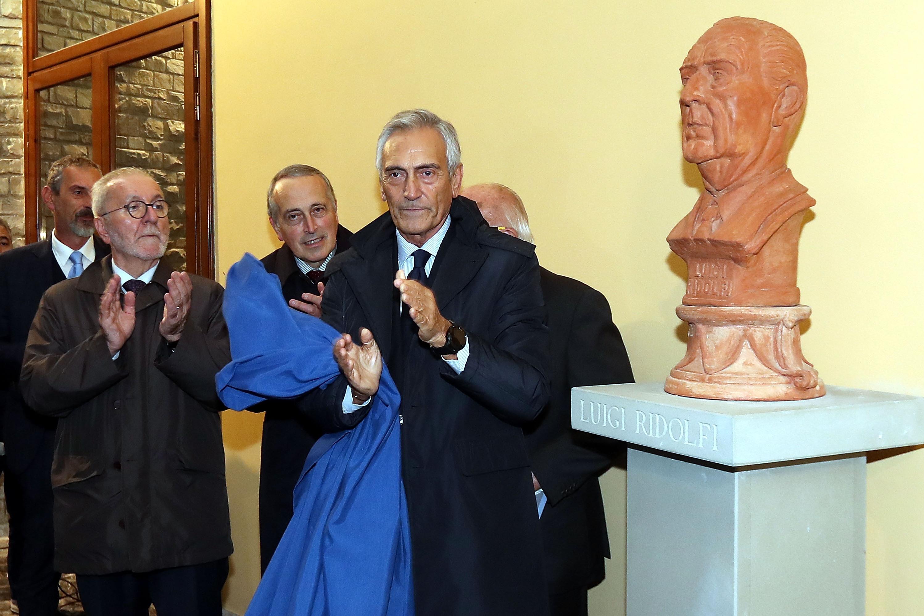 during the ceremony to mark 60 years of FC training center at Centro Tecnico Federale di Coverciano on November 6, 2018 in Florence, Italy.