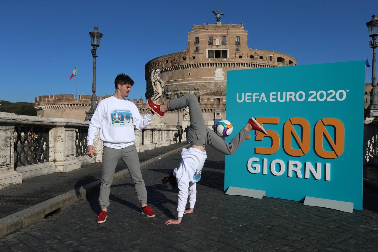 ROME, ITALY - JANUARY 29: 500 days to kick off of UEFA Euro 2020 / Roma. January 29, 2019 in Rome, Italy.