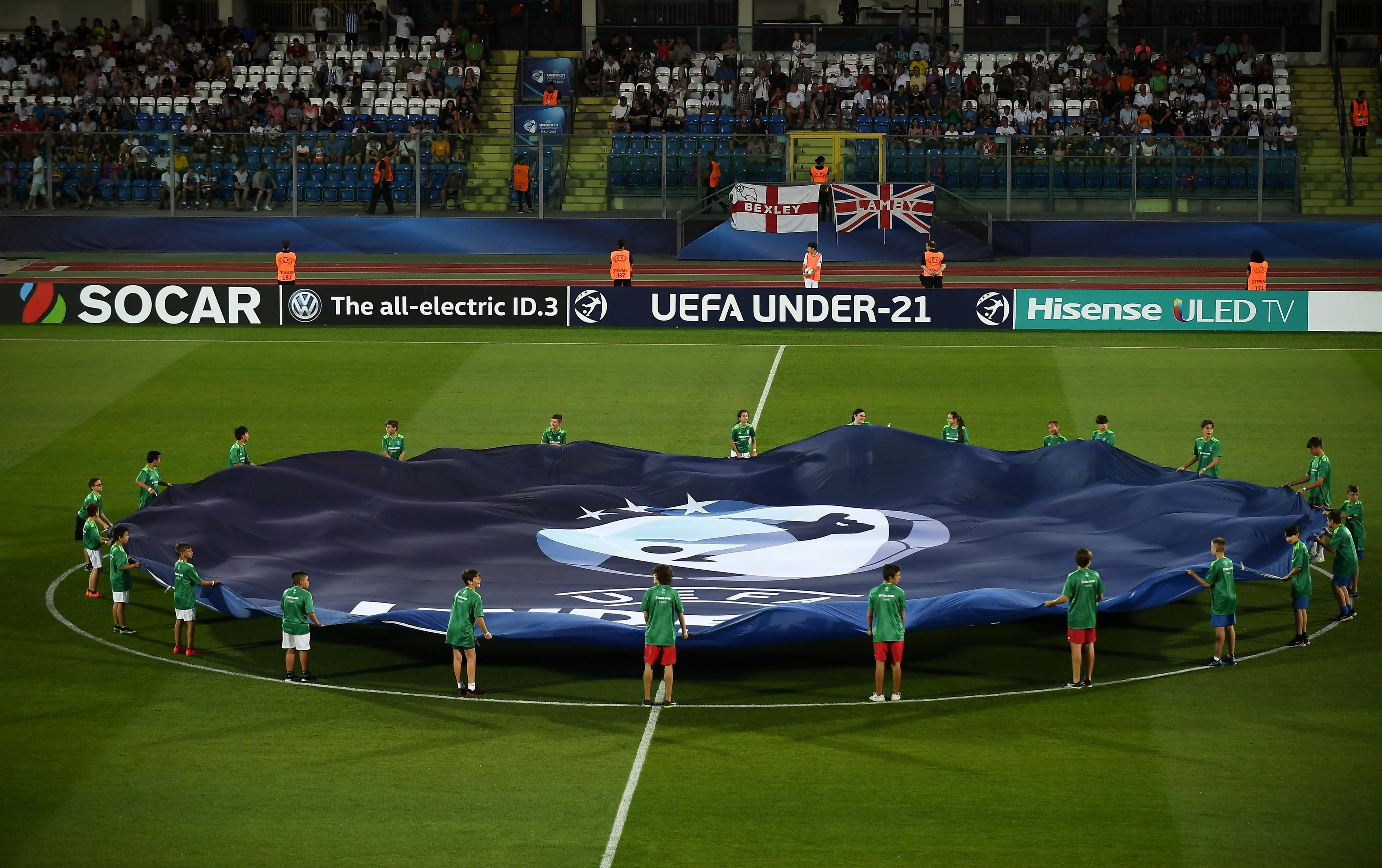 SERRAVALLE, SAN MARINO - June 24: A general view prior to the 2019 UEFA U21 Championships group C match between Croatia and England at San Marino Stadium on June 24, 2019, in Serravalle, San Marino. (Photo by David Fitzgerald - UEFA/UEFA via Sportsfile)