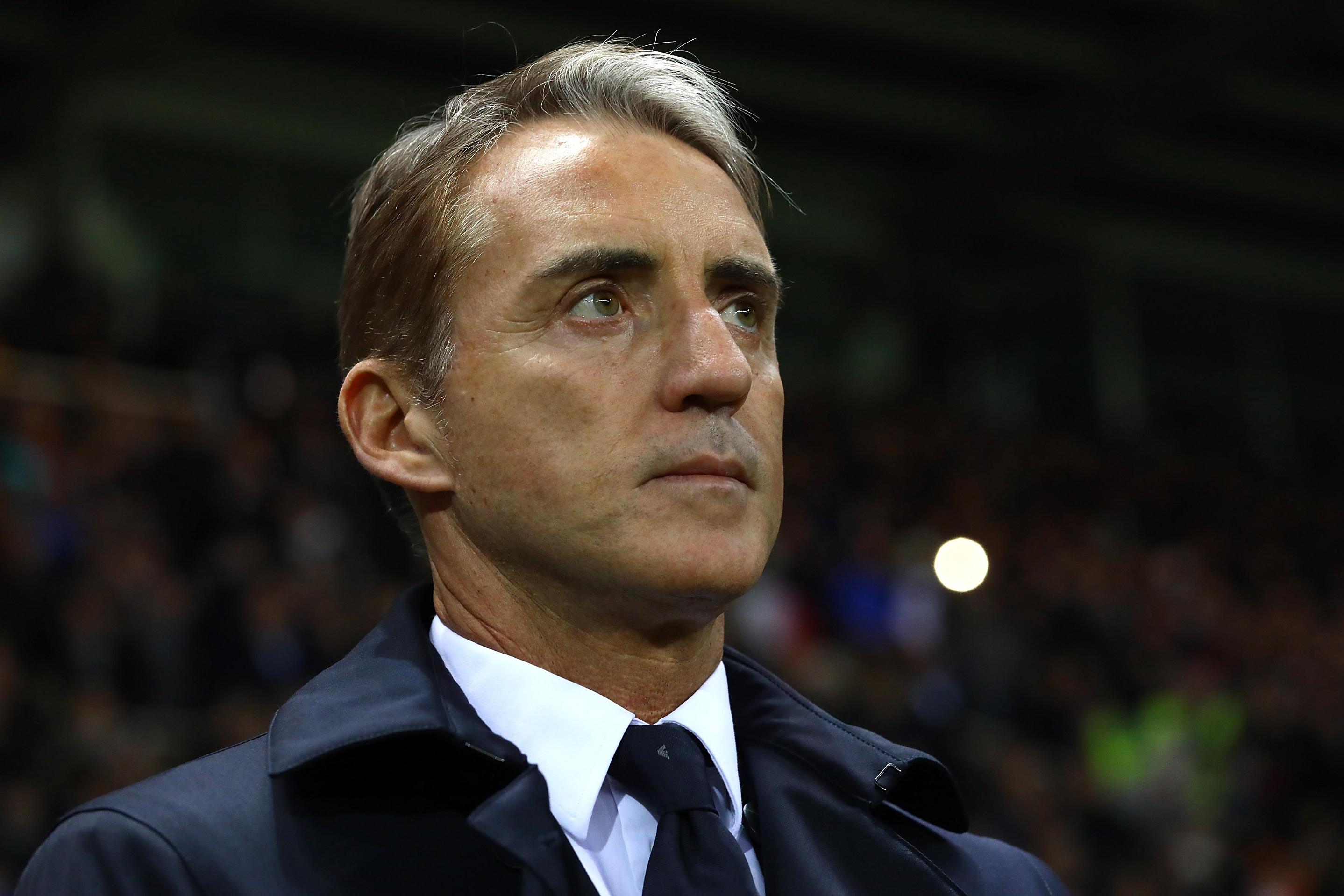PARMA, ITALY - MARCH 26:  Italy coach Roberto Mancini looks on during the 2020 UEFA European Championships group J qualifying match between Italy and Liechtenstein at Ennio Tardini on March 26, 2019 in Parma, Italy.  (Photo by Marco Luzzani/Getty Images)