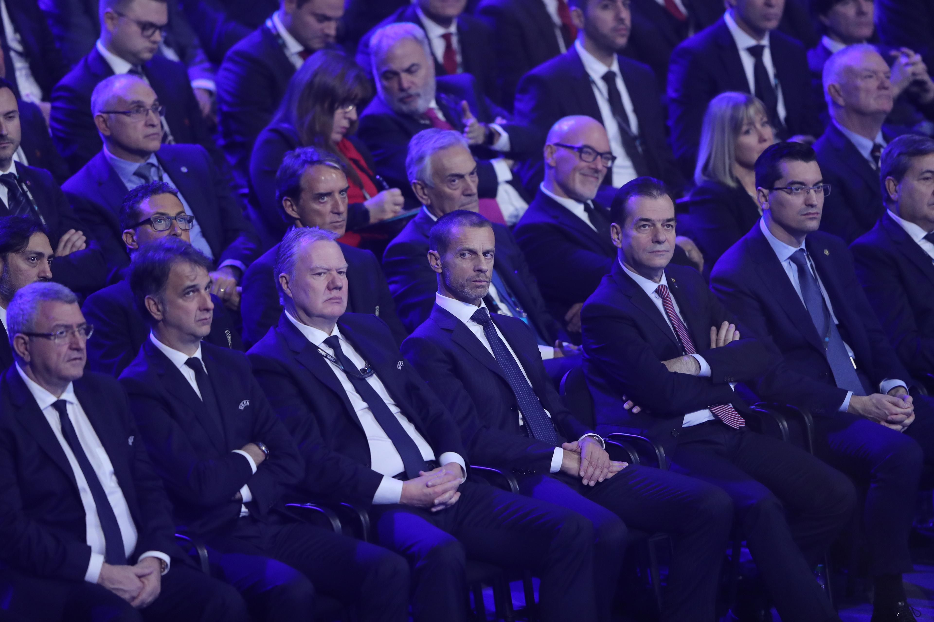 BUCHAREST, ROMANIA - NOVEMBER 30: during of the UEFA EURO 2020 Final Draw Ceremony on November 30, 2019 in Bucharest, Romania. (Photo by - UEFA/UEFA via Getty Images)