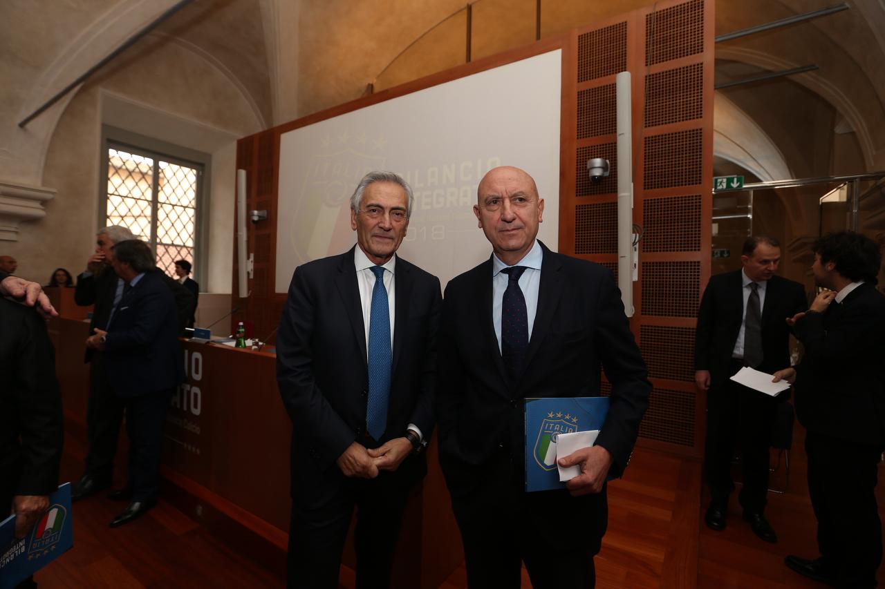 ROMA, ITALY - DECEMBER 5: FIGC andABI meeting for Bilancio Integrato December 5, 2019 in Roma, Italy. (Photo by Paolo Bruno/Getty Images)