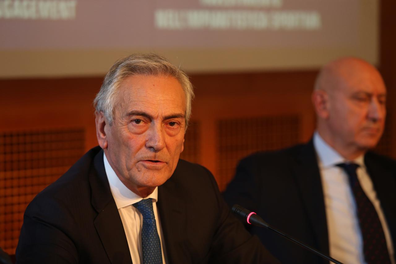 ROMA, ITALY - DECEMBER 5: FIGC andABI meeting for Bilancio Integrato December 5, 2019 in Roma, Italy. (Photo by Paolo Bruno/Getty Images)