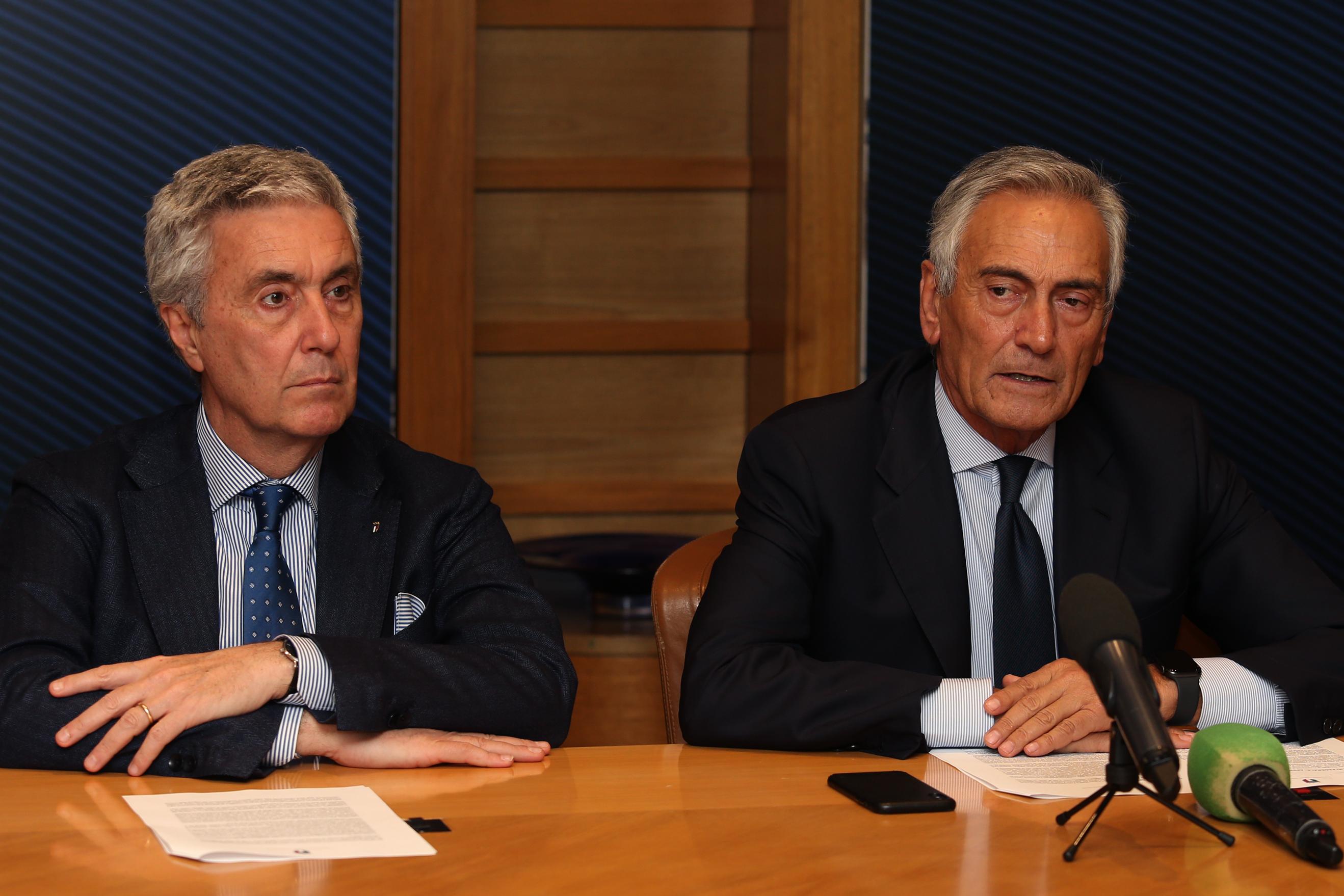 ROMA, ITALY - January 27:  Press Conference after FIGC federal council on January 27, 2019 in Roma, Italy.  (Photo by Paolo Bruno/Getty Images)