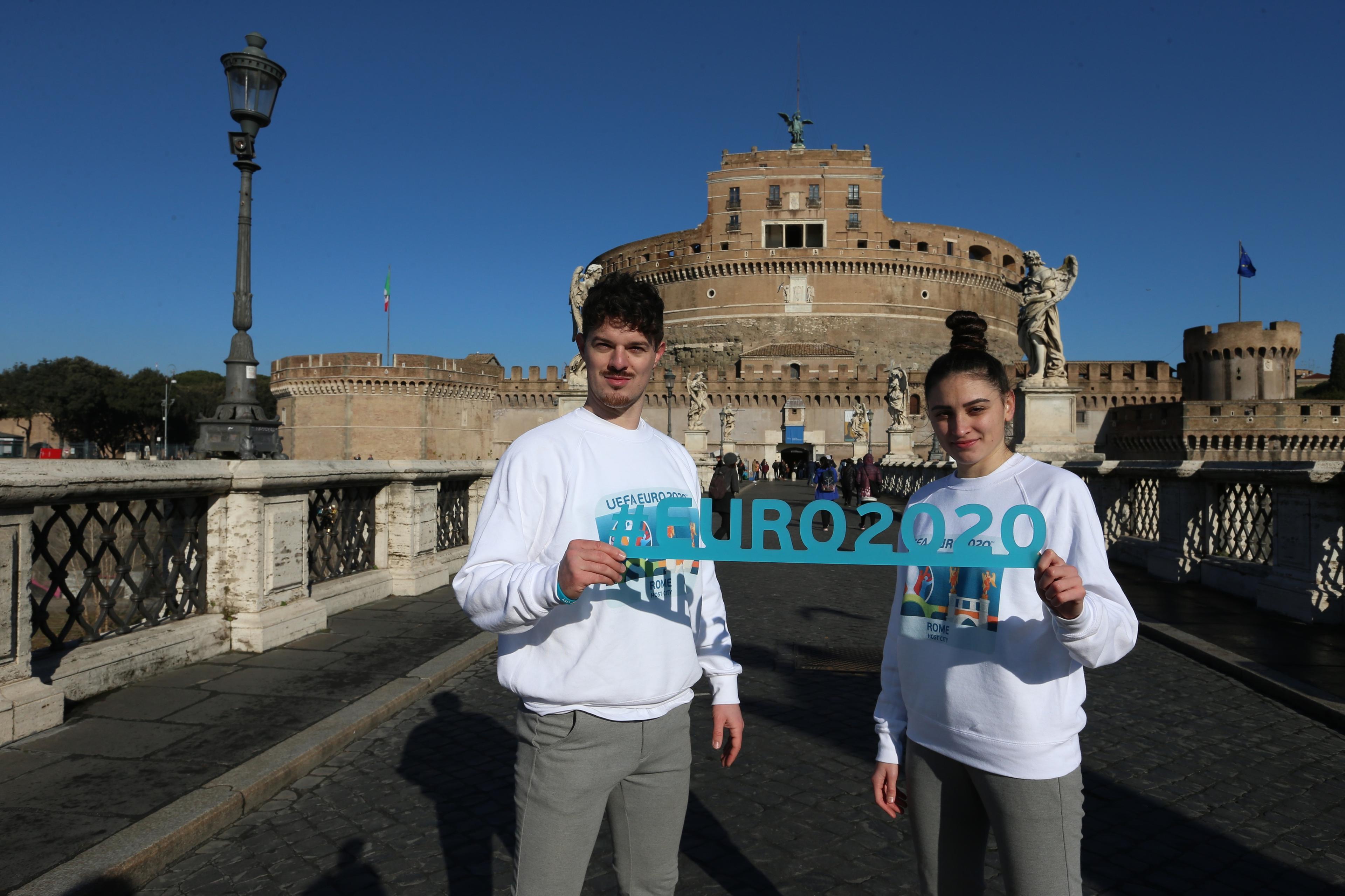 ROME, ITALY - JANUARY 29: 500 days to kick off of UEFA Euro 2020 / Roma. January 29, 2019 in Rome, Italy.