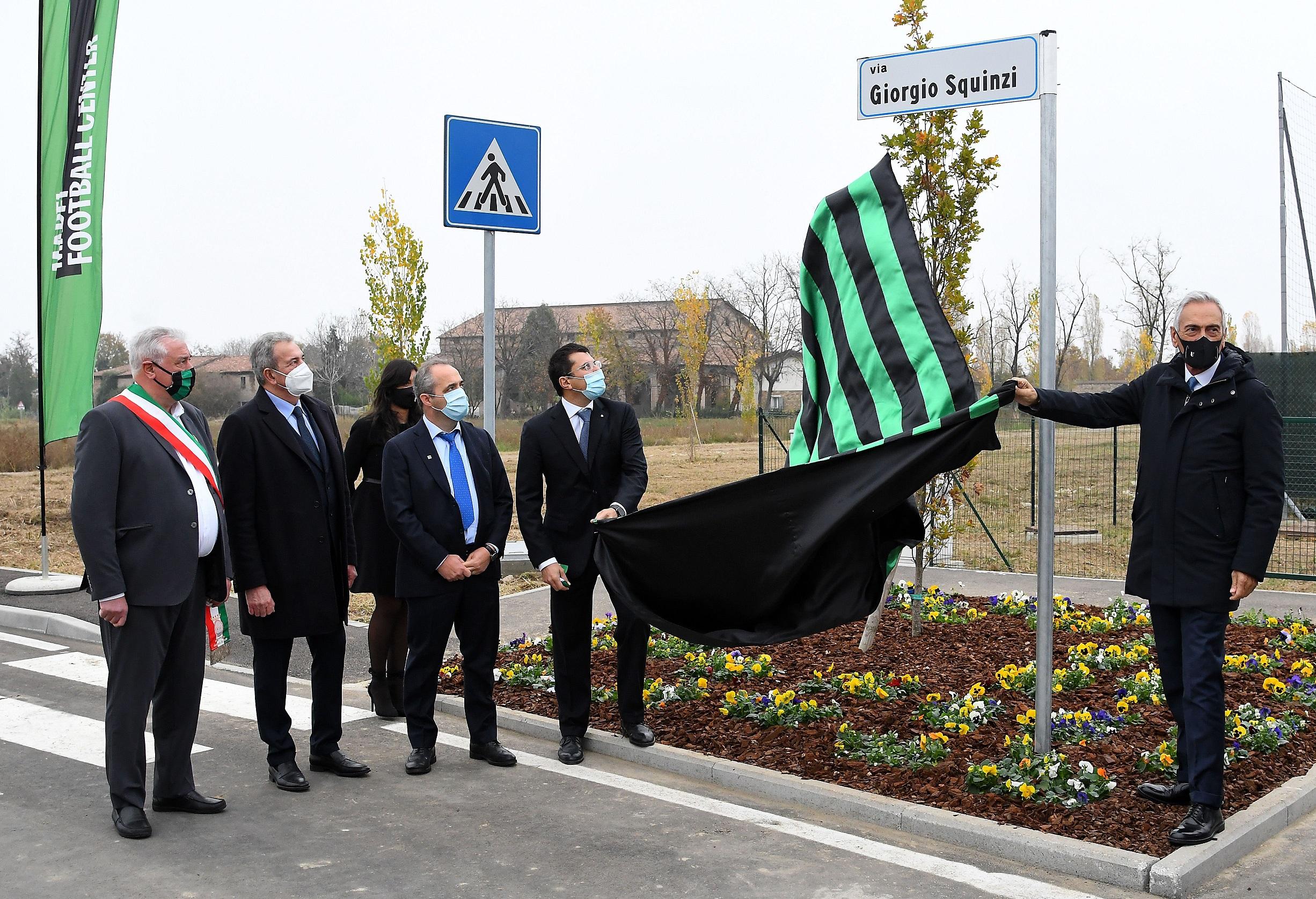 REGGIO NELL'EMILIA, ITALY - NOVEMBER 15: A general view during Mapei Training Center's Naming After Former President Giorgio Squinzi's Memory on November 15, 2020 in Reggio nell'Emilia, Italy. (Photo by Alessandro Sabattini/Getty Images)