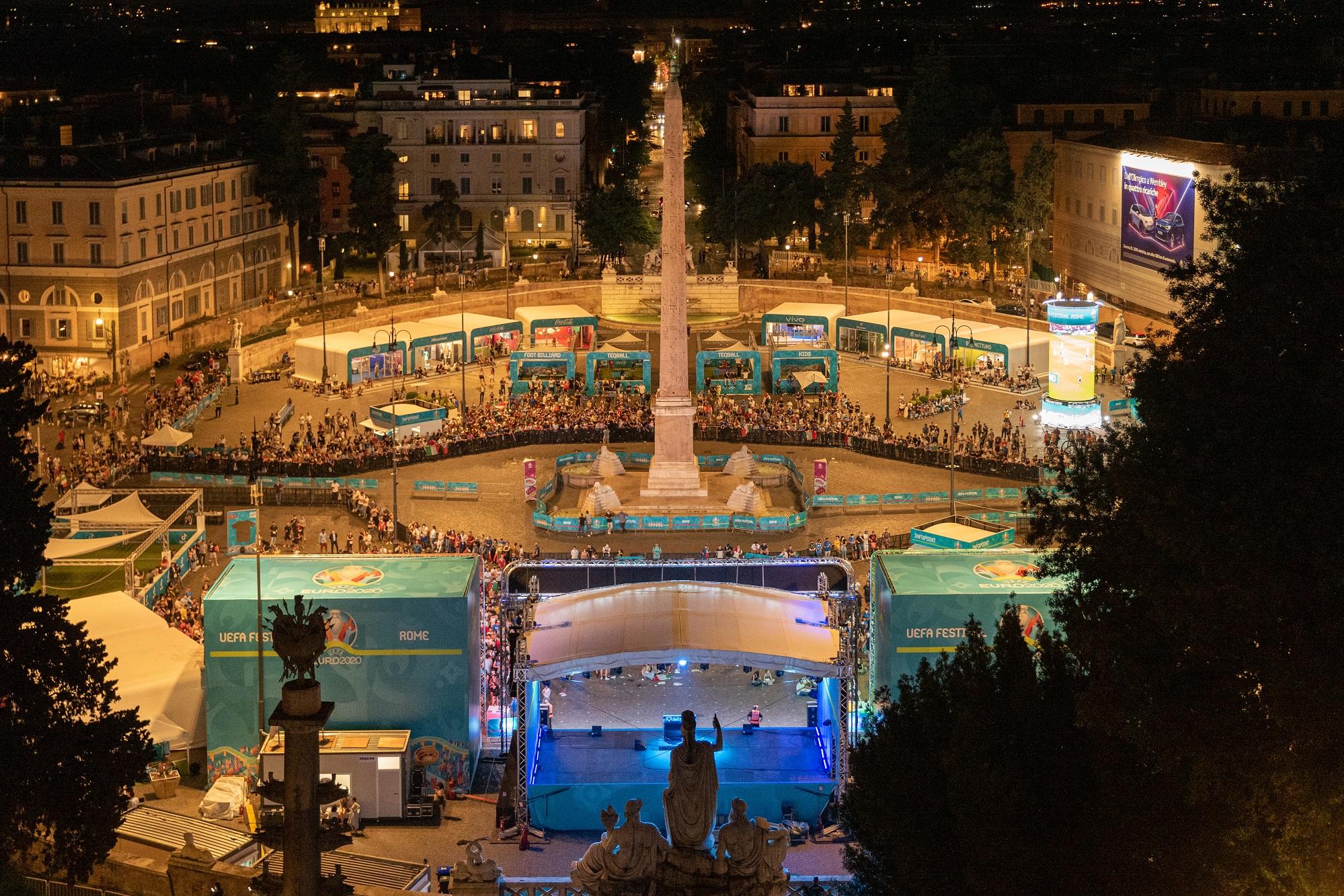 Uefa Festival, il bilancio dopo la prima settimana: oltre 30mila persone tra Piazza del Popolo e Via dei Fori Imperiali