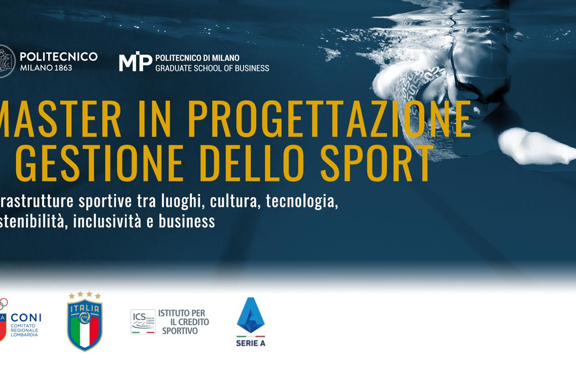 Al via a novembre il Master in Progettazione e Gestione dello Sport