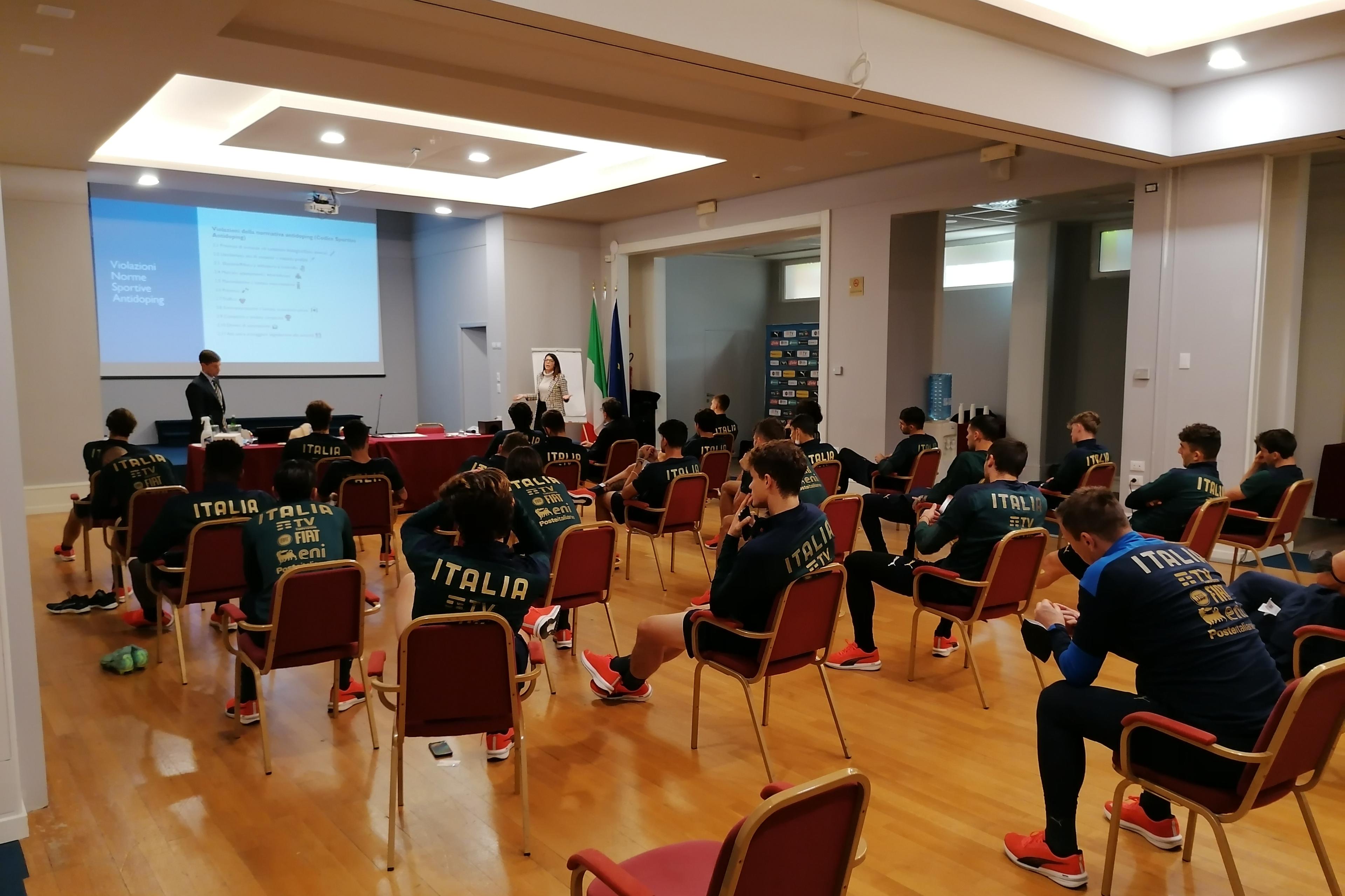Progetto HatTrick V: incontro sul programma educativo antidoping con i ragazzi dell’Under 21