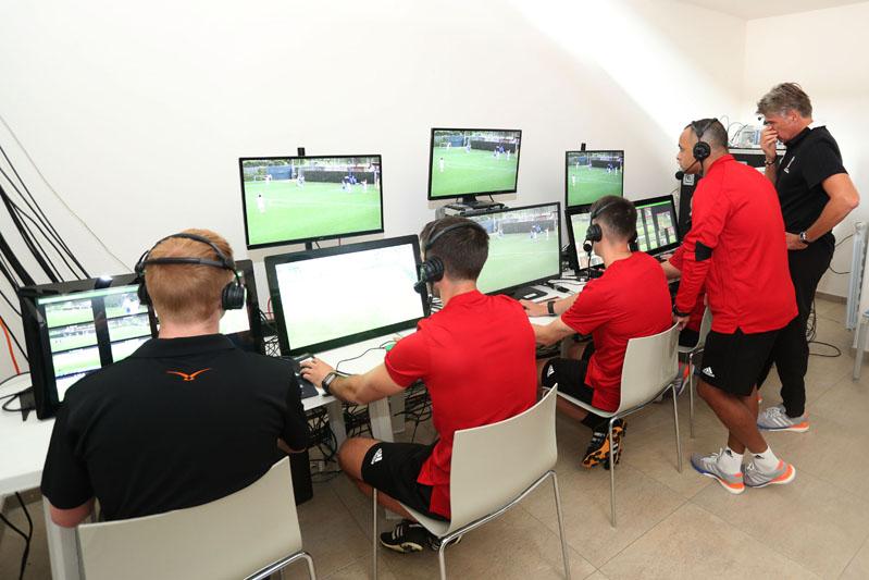 FLORENCE, ITALY - APRIL 18: General view of the VAR hall during the FIFA Referee Seminar - Media Day at Coverciano on April 18, 2018 in Florence, Italy.  (Photo by Gabriele Maltinti/Getty Images)