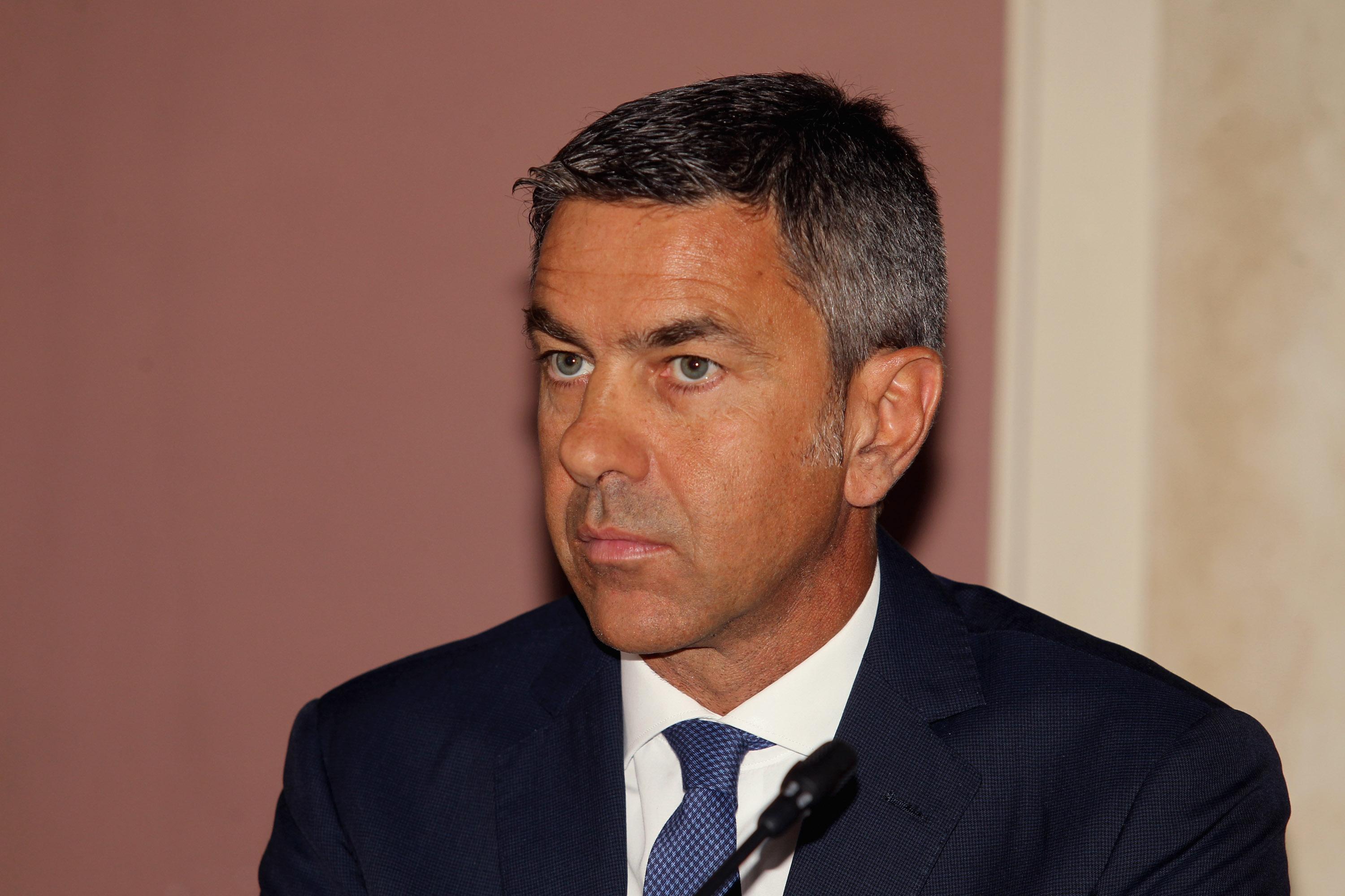 ROME, ITALY - JULY 19: Alessandro Costacurta of FIGC attends the press conference \\'School And Football\\'  on July 19, 2017 in Rome, Italy.  (Photo by Paolo Bruno/Getty Images)
