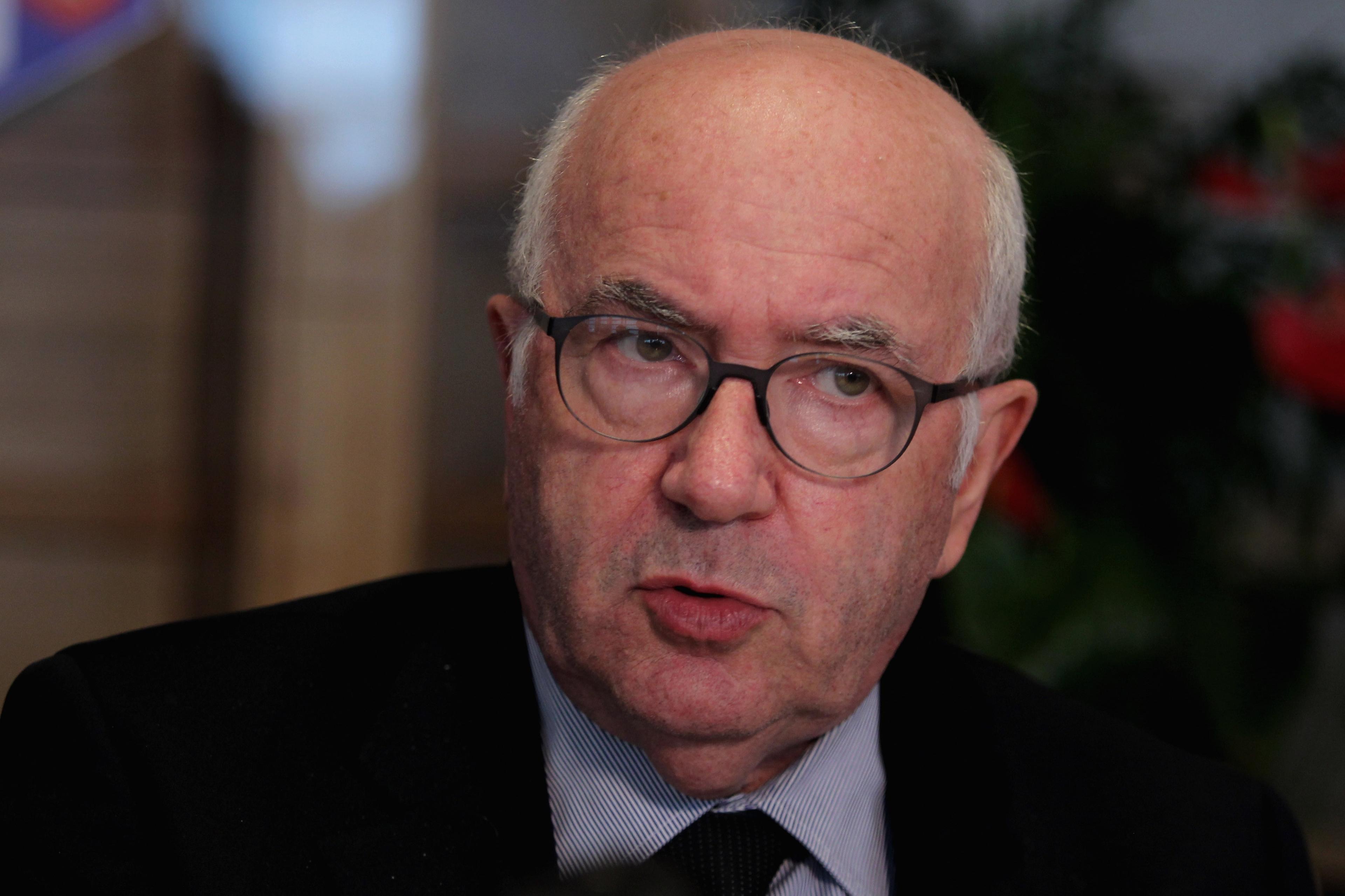 ROME, ITALY - APRIL 21: FIGC President Carlo Tavecchio attends a press conference after the Italian Football Federation (FIGC) federal council meeting on April 21, 2017 in Rome, Italy. (Photo by Paolo Bruno/Getty Images)