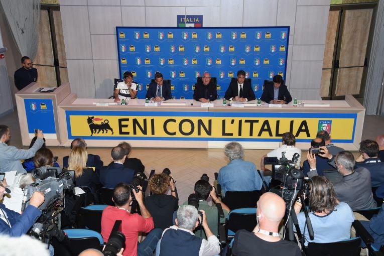FLORENCE, ITALY - JUNE 01:  A general view during a press confernce to unveil the ENI sponsorhip at Coverciano on June 1, 2016 in Florence, Italy.  (Photo by Claudio Villa/Getty Images)