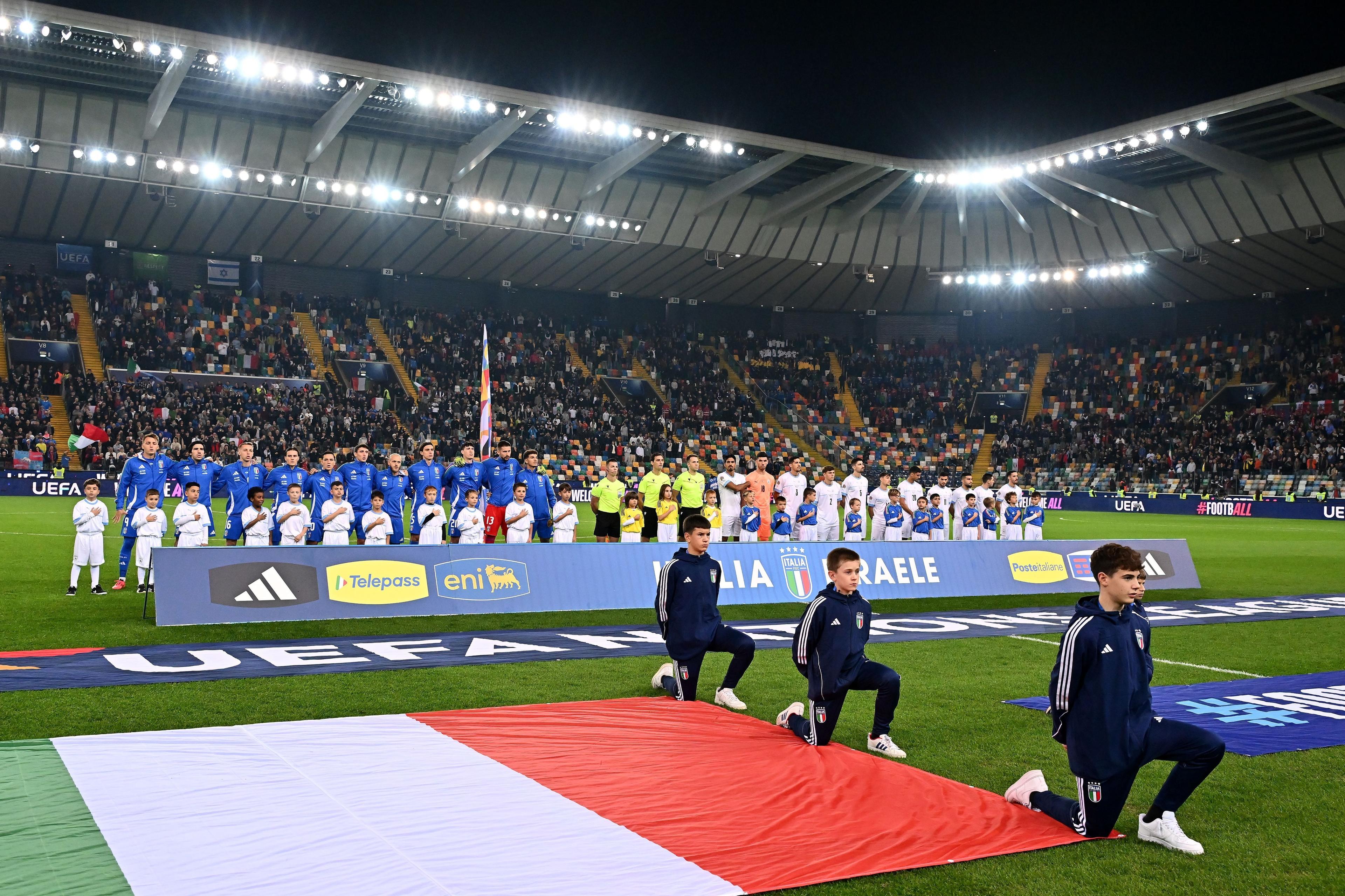 UDINE, ITALY - OCTOBER 14: A general view during the UEFA Nations League 2024/25 League A Group A2 match between Italy and Israel at on October 14, 2024 in Udine, Italy. (Photo by FIGC/FIGC via Getty Images)