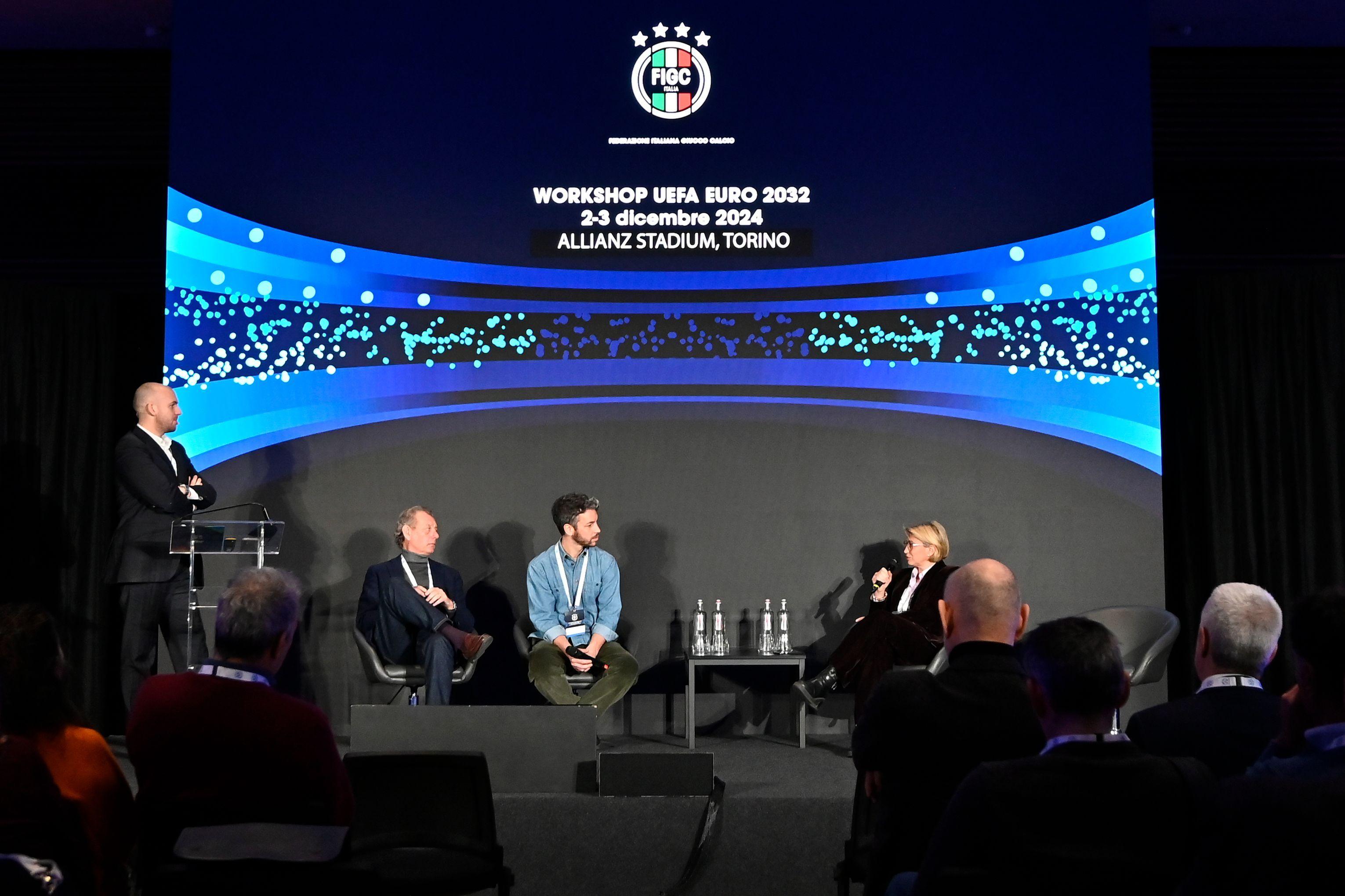 TURIN, ITALY - DECEMBER 02: FIGC - UEFA Euro 2032 - Annual Workshop at Juventus Stadium on December 02, 2024 in Turin, Italy. (Photo by Diego Puletto - FIGC/FIGC via Getty Images)