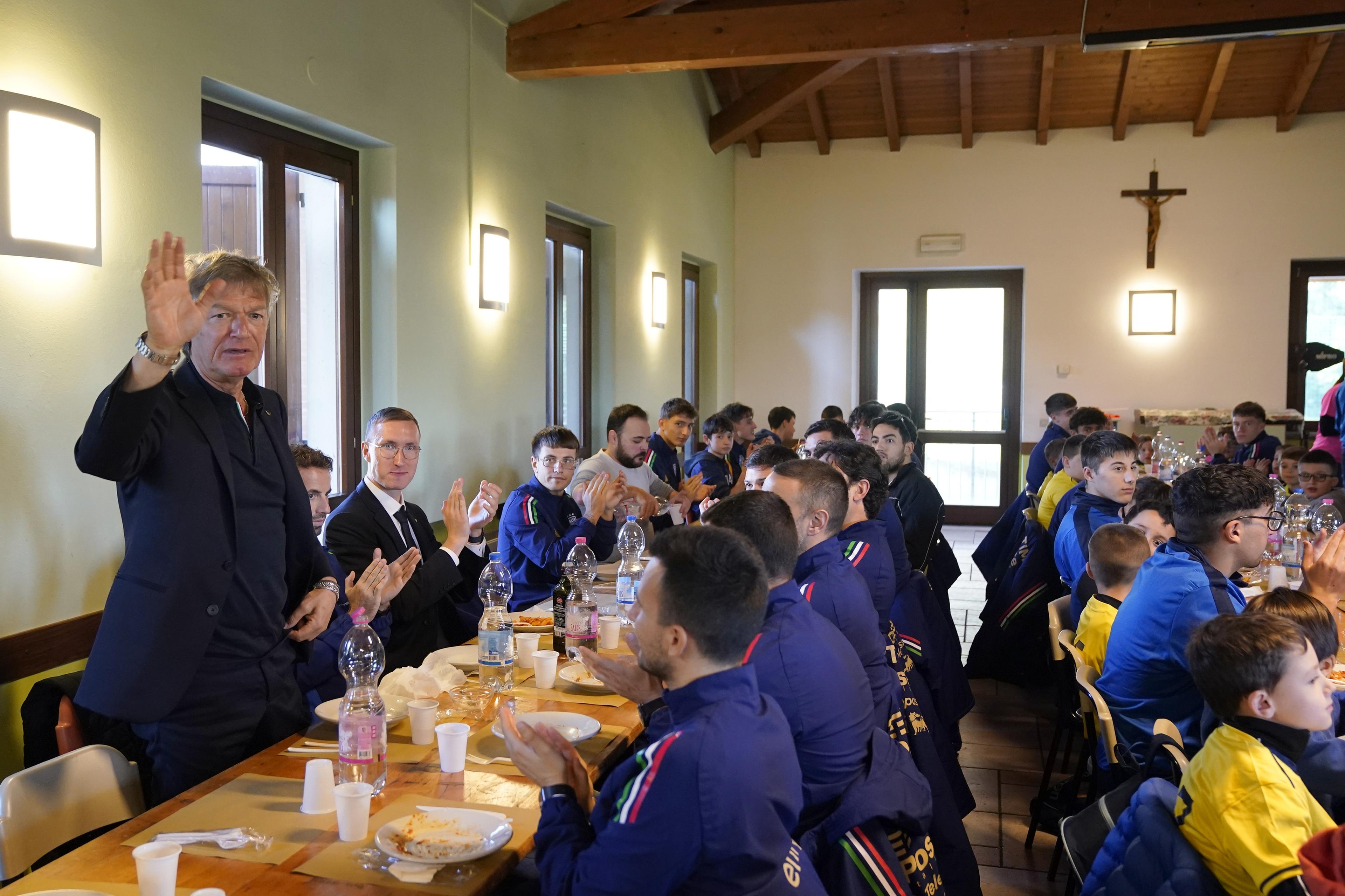 VARESE, ITALY - NOVEMBER 16: Giancarlo Antognoni of FIGC attends the event of Italy Under 18 and DCPS on November 16, 2024 in Varese, Italy. (Photo by FIGC/FIGC via Getty Images)
