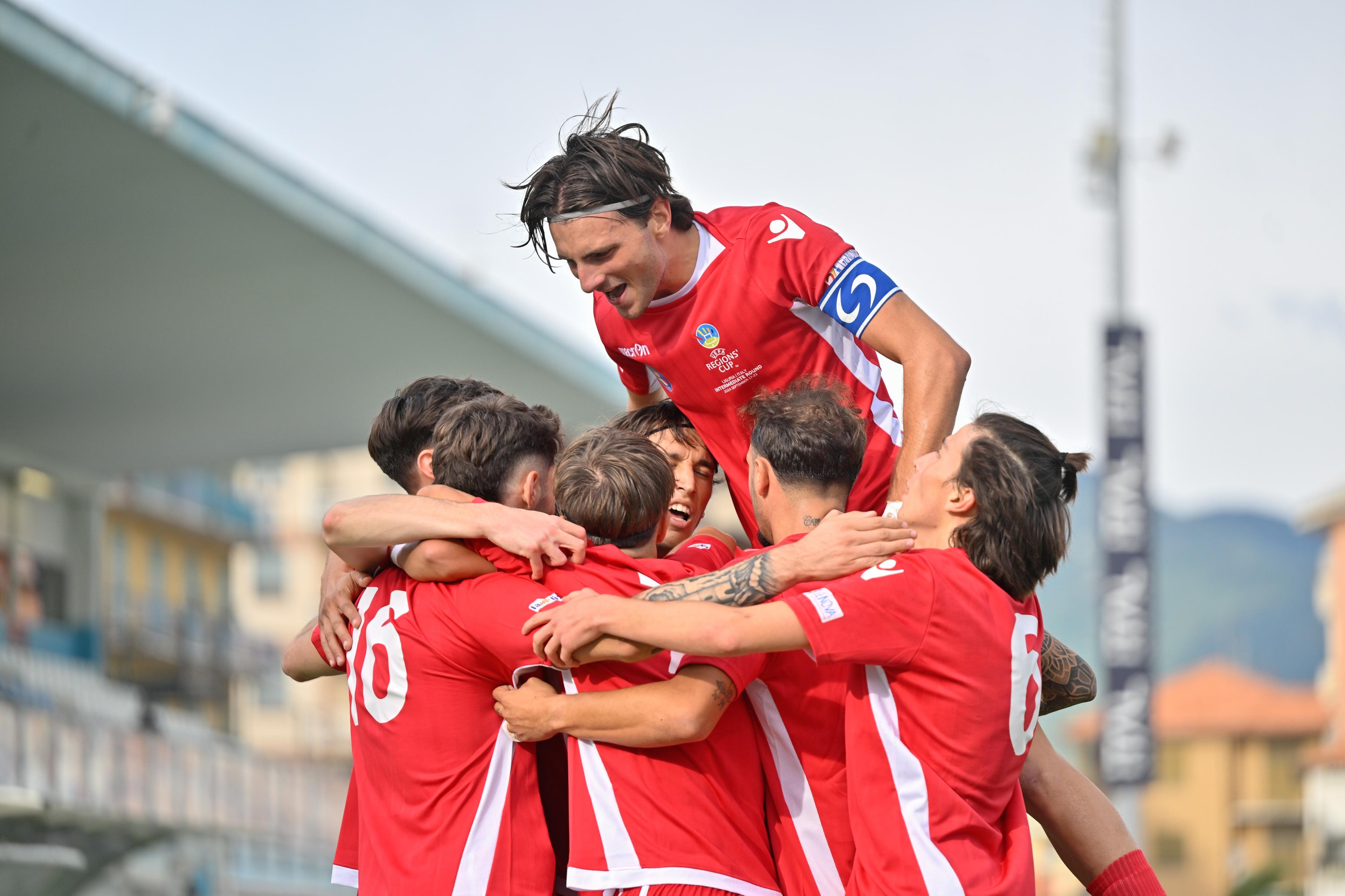 UEFA Regions' Cup, super esordio per la Liguria: battuta 5-0 la Romania. Venerdì la sfida contro Malta