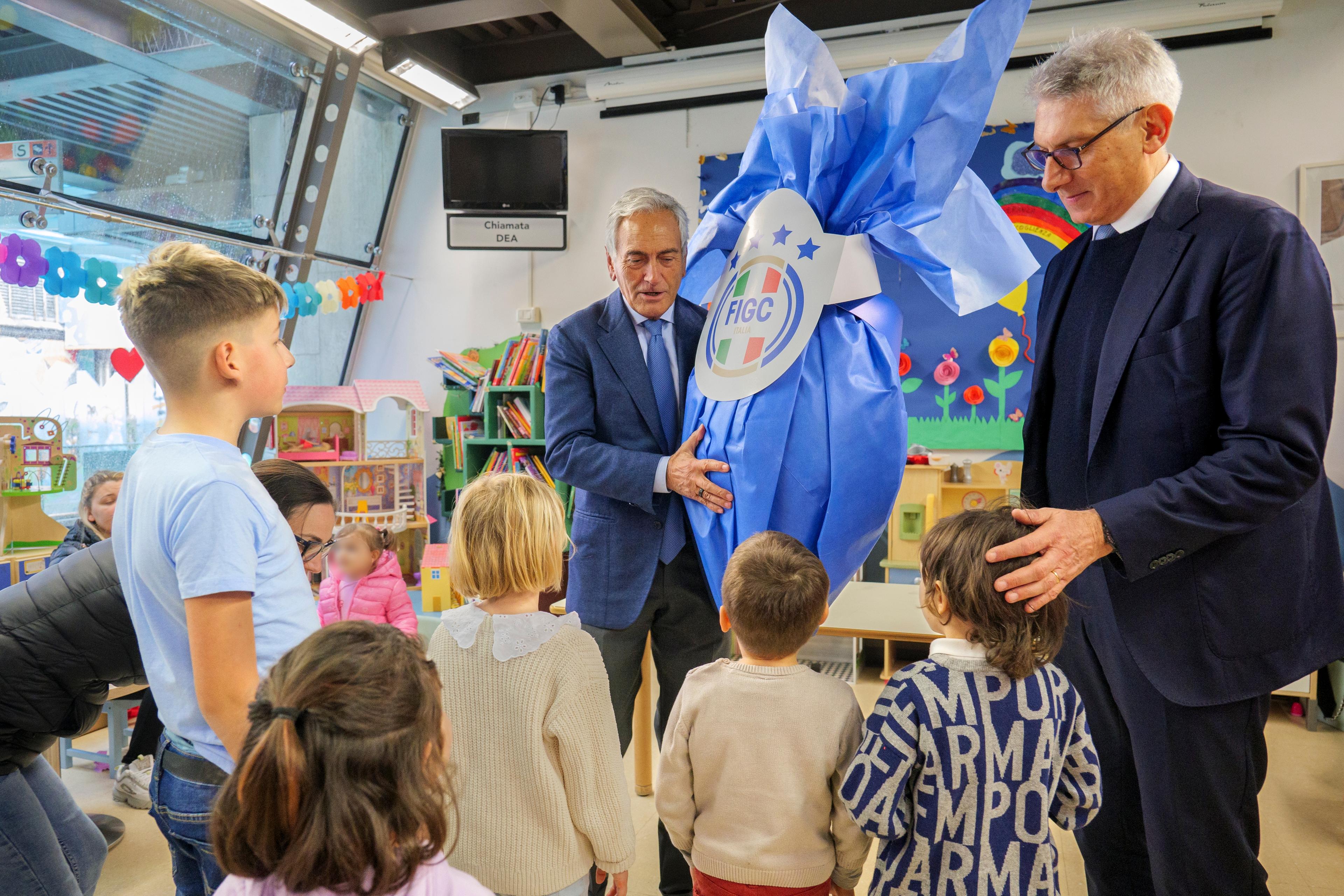 La FIGC festeggia la Pasqua con l’Ospedale Bambino Gesù: dalla Federazione un contributo per le famiglie dei bimbi ricoverati