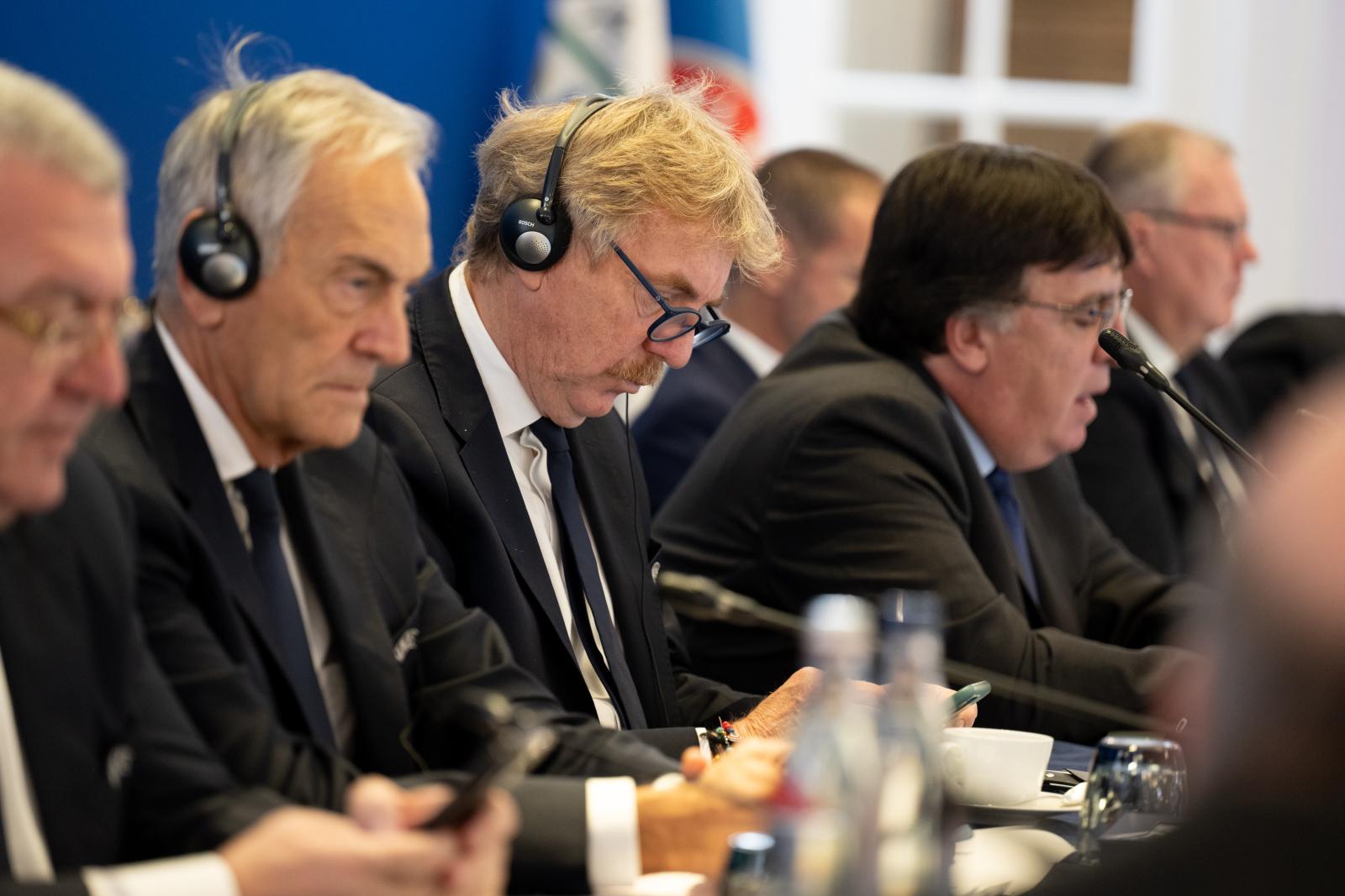 HAMBURG, GERMANY - DECEMBER 2: UEFA Vice-president Zbigniew Boniek during the UEFA Executive Committee Meeting at the Atlantic Hotel on December 2, 2023, in Hamburg, Germany. (Photo by Kristian Skeie - UEFA/UEFA via Getty Images)