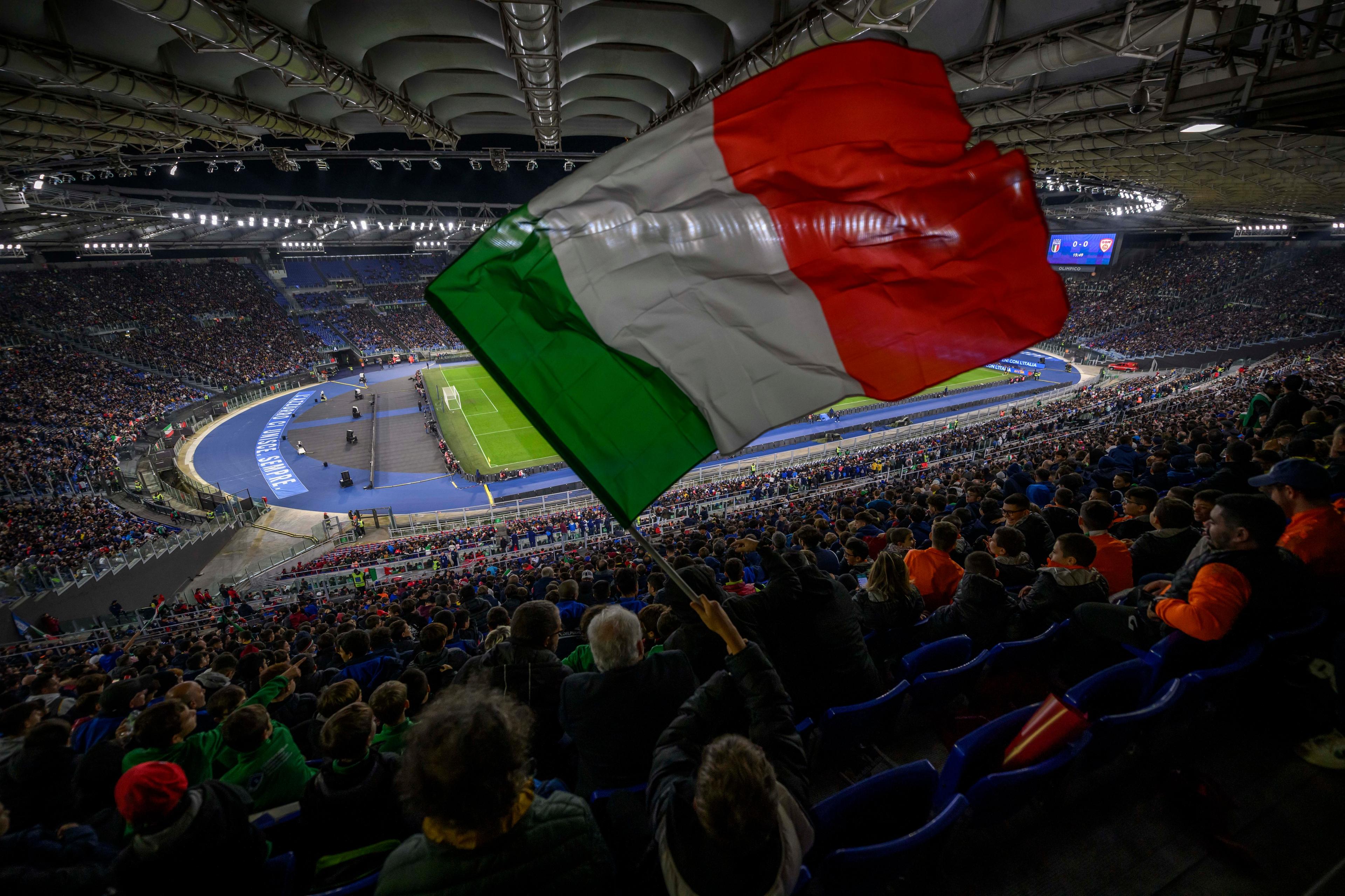 ROME, ITALY - NOVEMBER 17: <<enter caption here>> during the UEFA EURO 2024 European qualifier match between Italy and North Macedonia at Stadio Olimpico on November 17, 2023 in Rome, Italy. (Photo by Antonio Masiello/Getty Images)