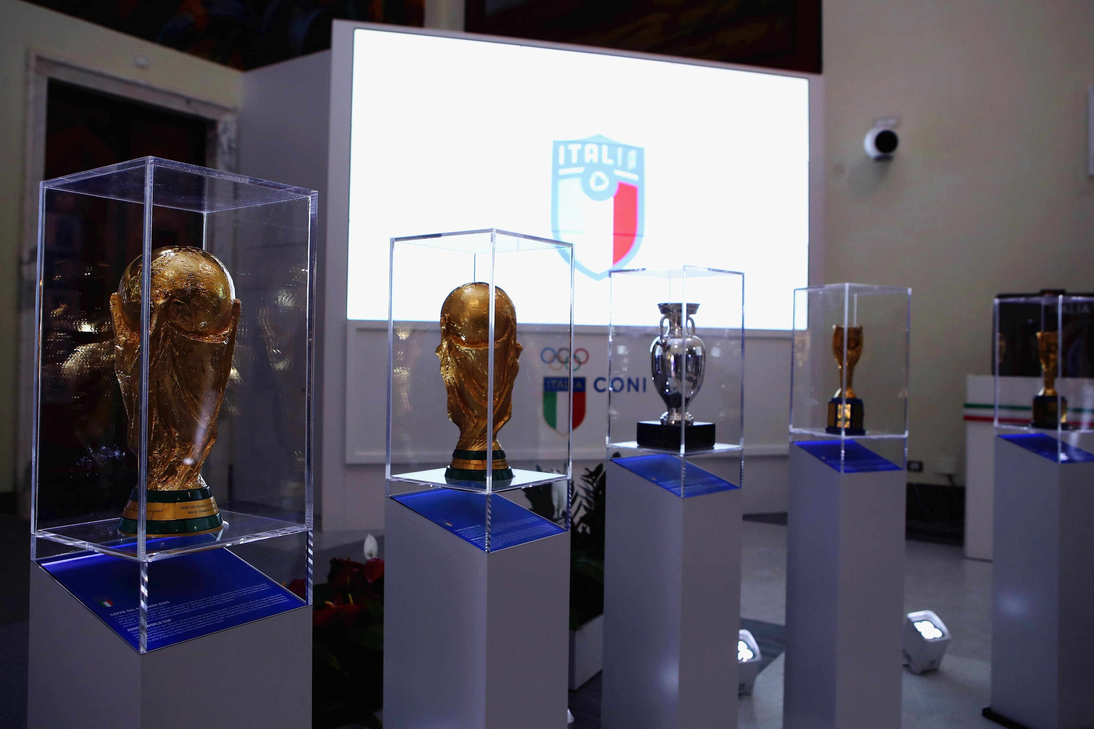 ROME, ITALY - NOVEMBER 09: A general view of the Unveiling of the New 'Museo Del Calcio ' Logo at Salone D'Onore of Foro Italico on November 9, 2022 in Rome, Italy. (Photo by Paolo Bruno/Getty Images)