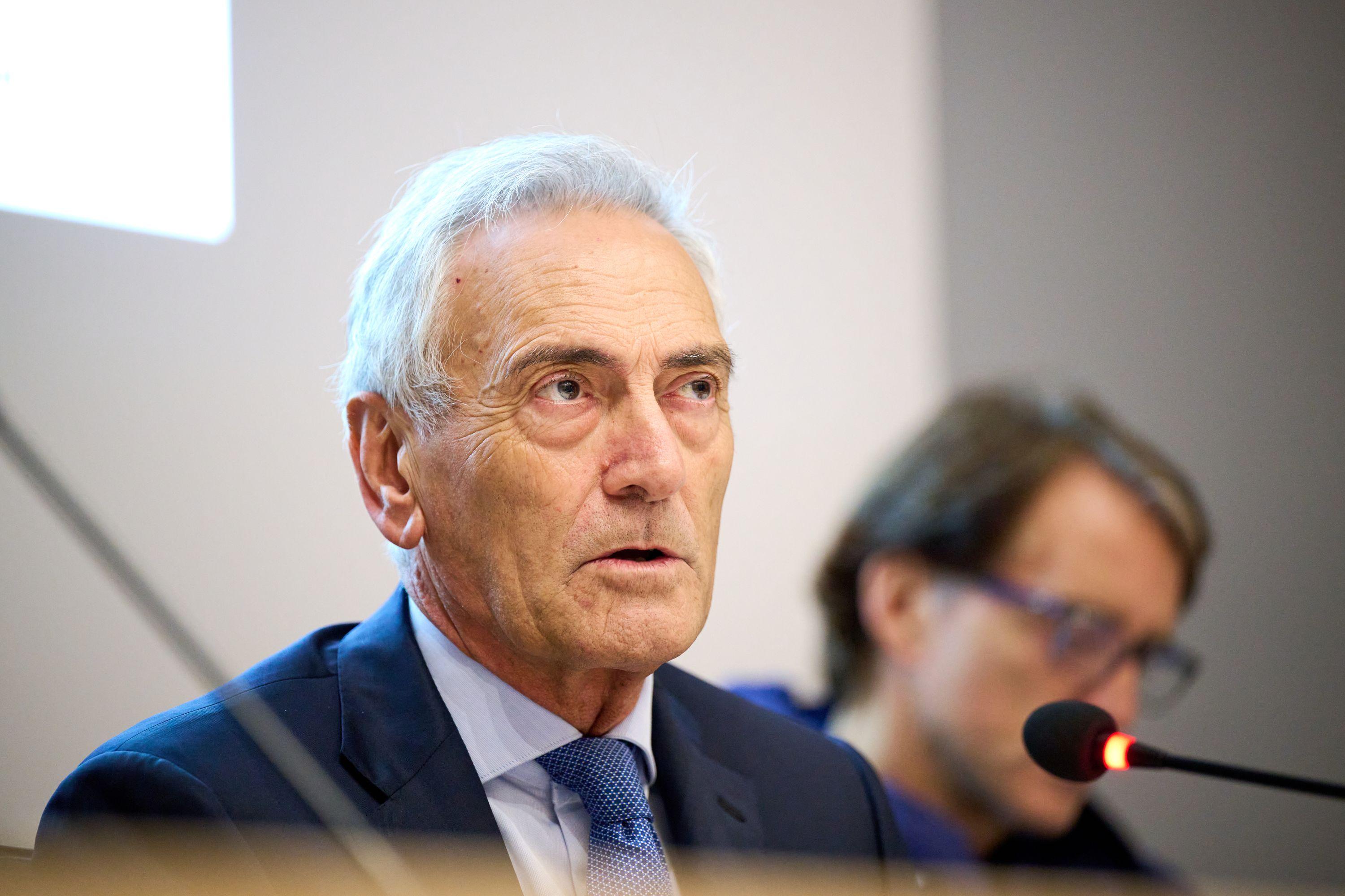 FLORENCE, ITALY - NOVEMBER 14: Press conference to present “Allenatori d’Italia. Una storia mai letta prima” Presentazione del libro di A. Santoni e G. Marchesini at Centro Tecnico Federale di Coverciano on November 14, 2022 in Florence, Italy. (Photo by Mattia Ozbot/Getty Images)
