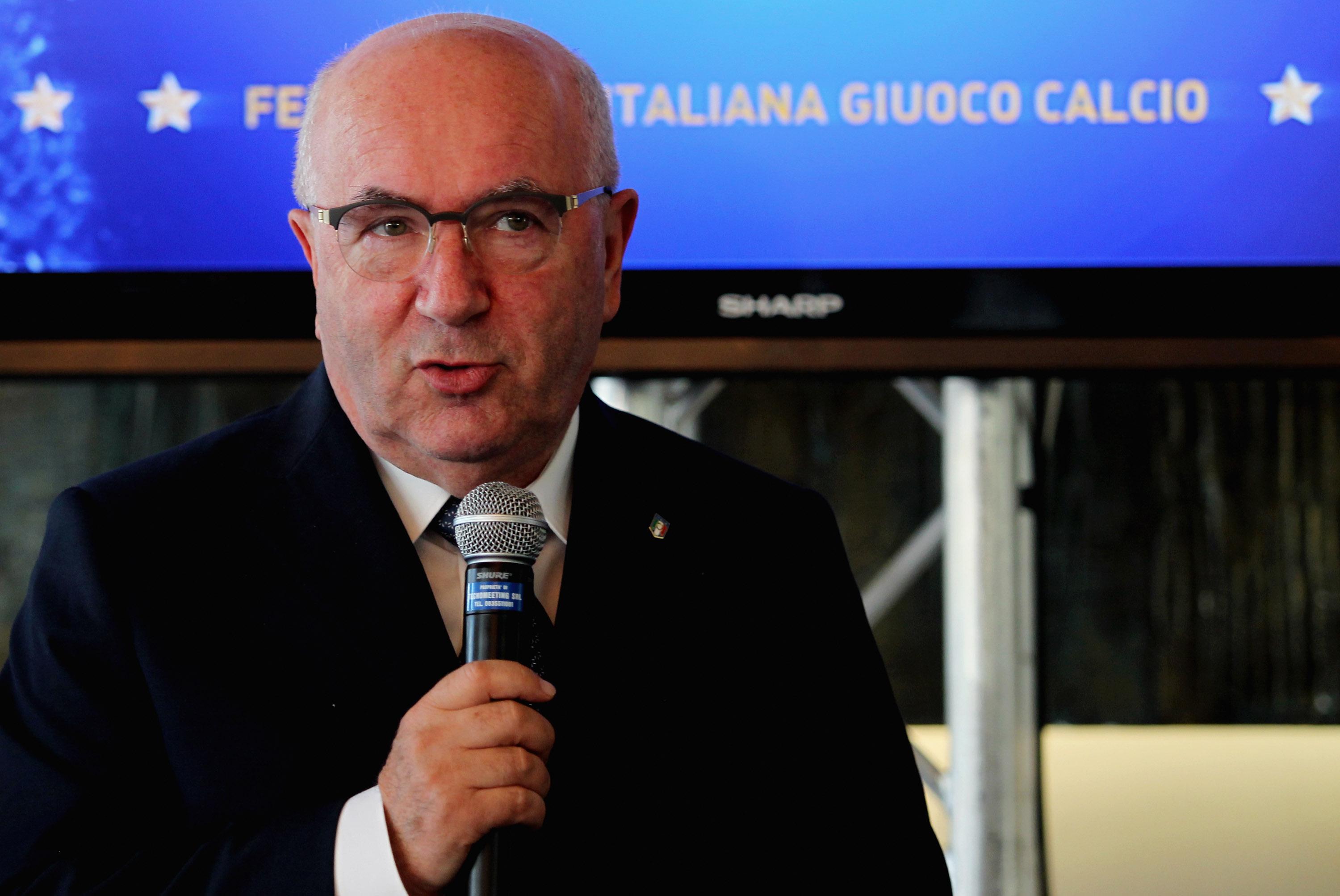 ROME, ITALY - JUNE 01: The Italian Football Federation President (FIGC) Carlo Tavecchio attends the 'Antonio Ghirelli' Prize award ceremony on June 1, 2015 in Rome, Italy. (Photo by Paolo Bruno/Getty Images)