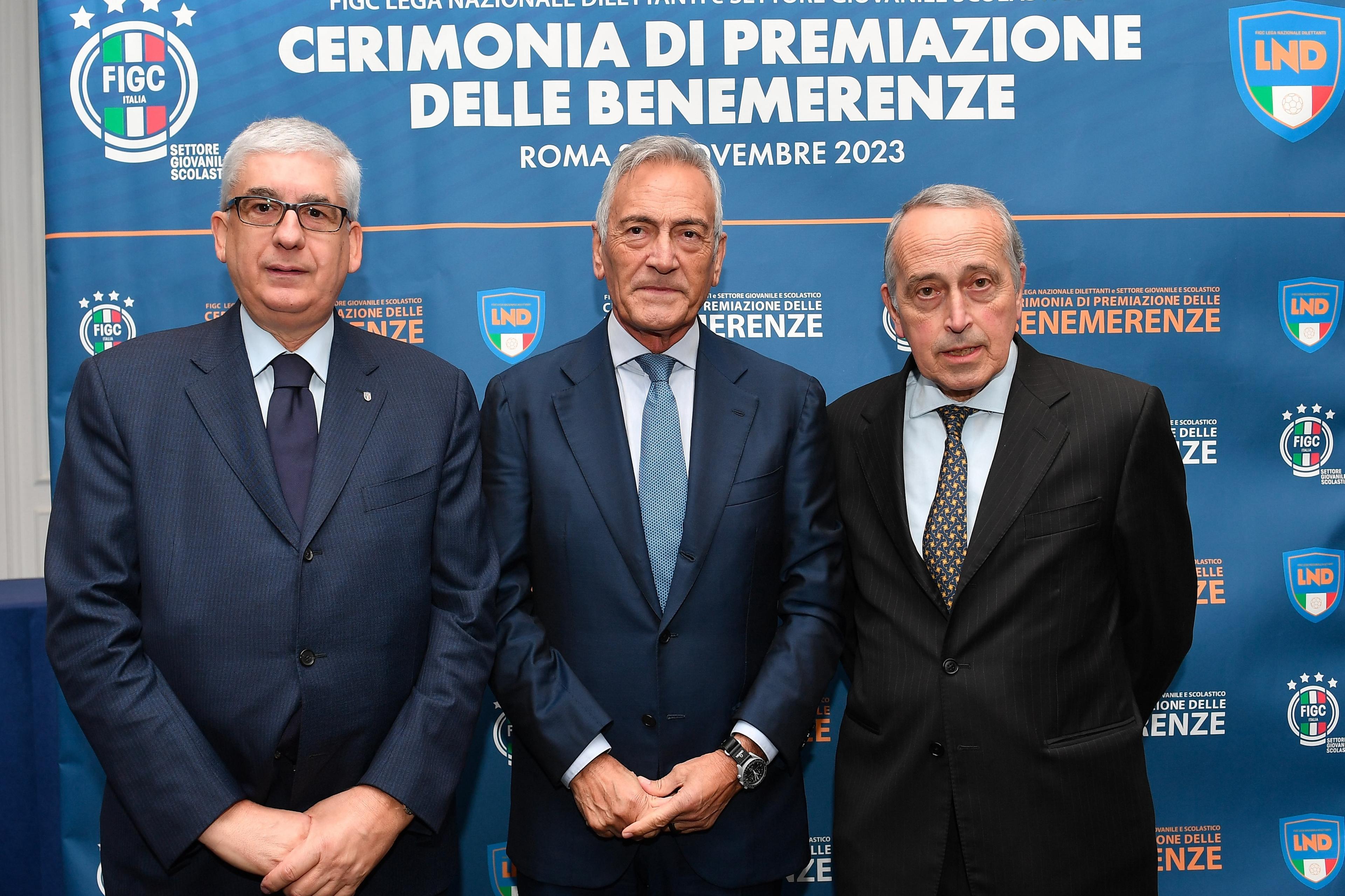Benemerenze 2023, consegnati i premi del calcio di base. Gravina: \"Volontariato, impegno e passione. Orgogliosi di voi\"