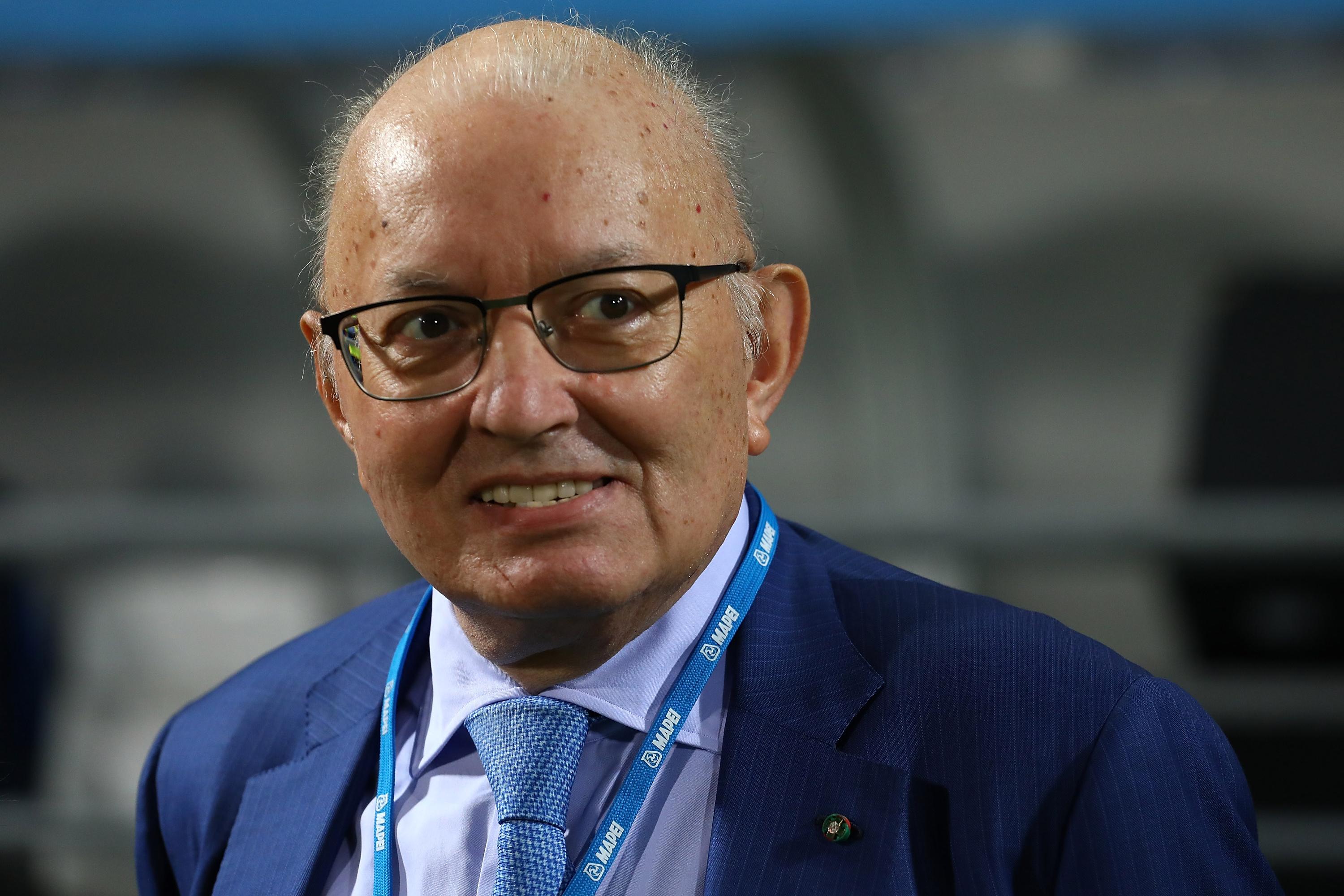REGGIO NELL\\'EMILIA, ITALY - SEPTEMBER 30:  Giorgio Squinzi of US Sassuolo looks on before the Serie A match between US Sassuolo and AC Milan at Mapei Stadium - Citta\\' del Tricolore on September 30, 2018 in Reggio nell\\'Emilia, Italy.  (Photo by Marco Luzzani/Getty Images)