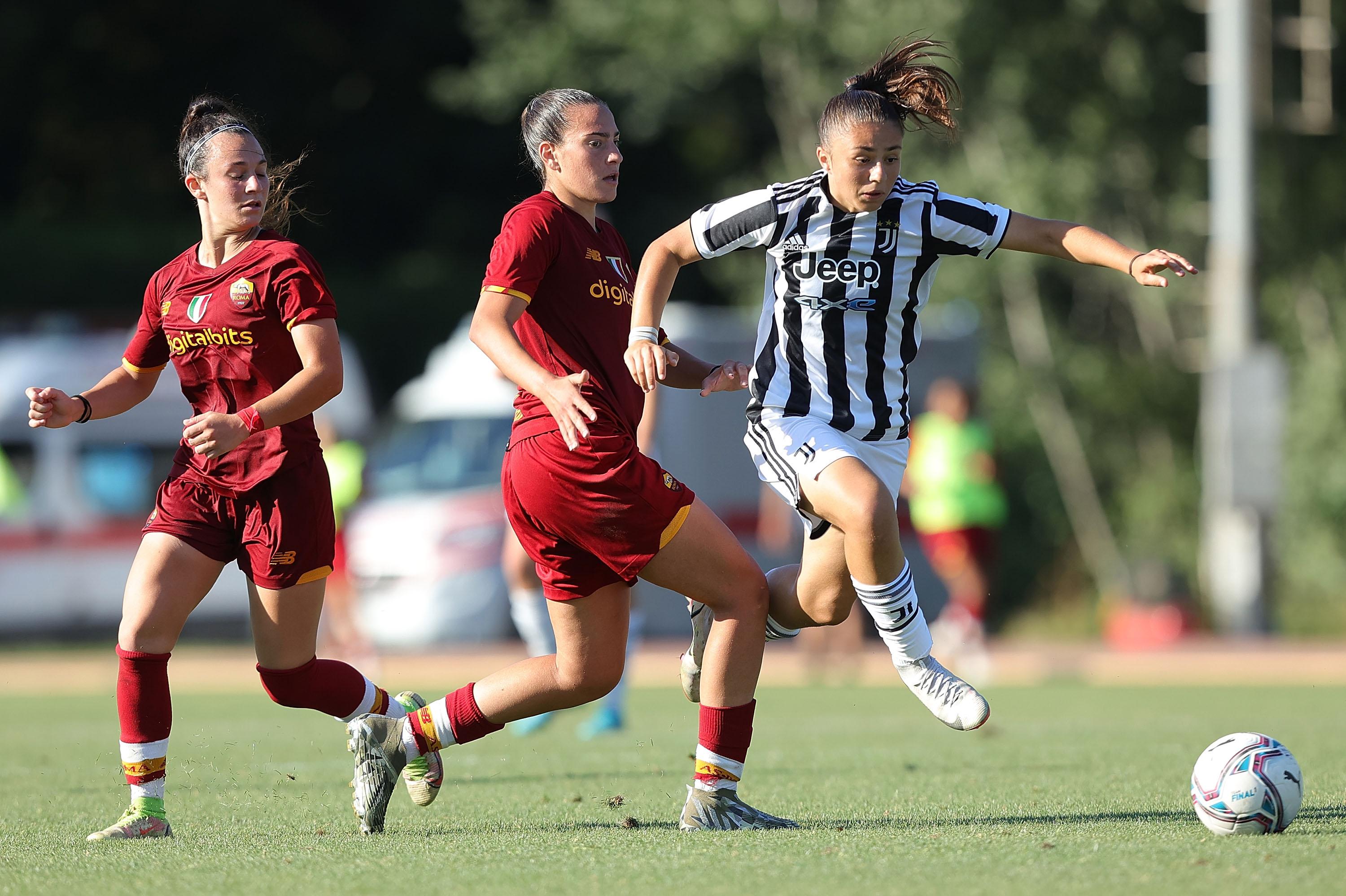 during the Women Primavera Final between AS Roma U19 and Juventus U19 on June 12, 2022 in Tirrenia, Italy.
