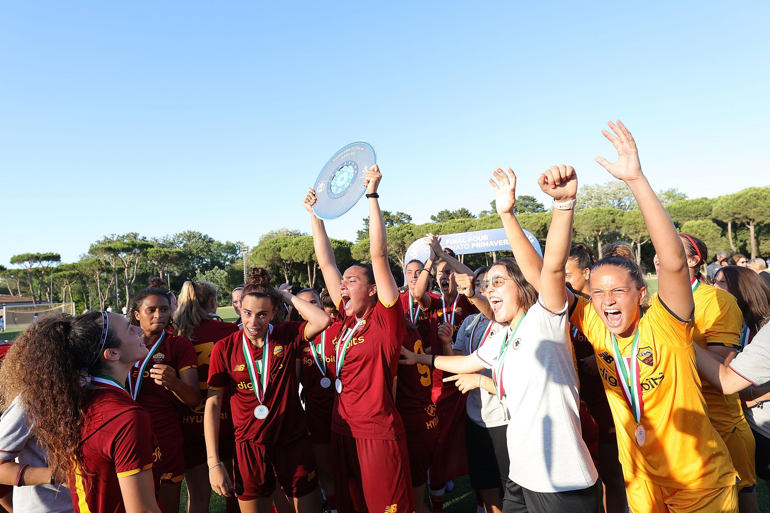 during the Women Primavera Final between AS Roma U19 and Juventus U19 on June 12, 2022 in Tirrenia, Italy.