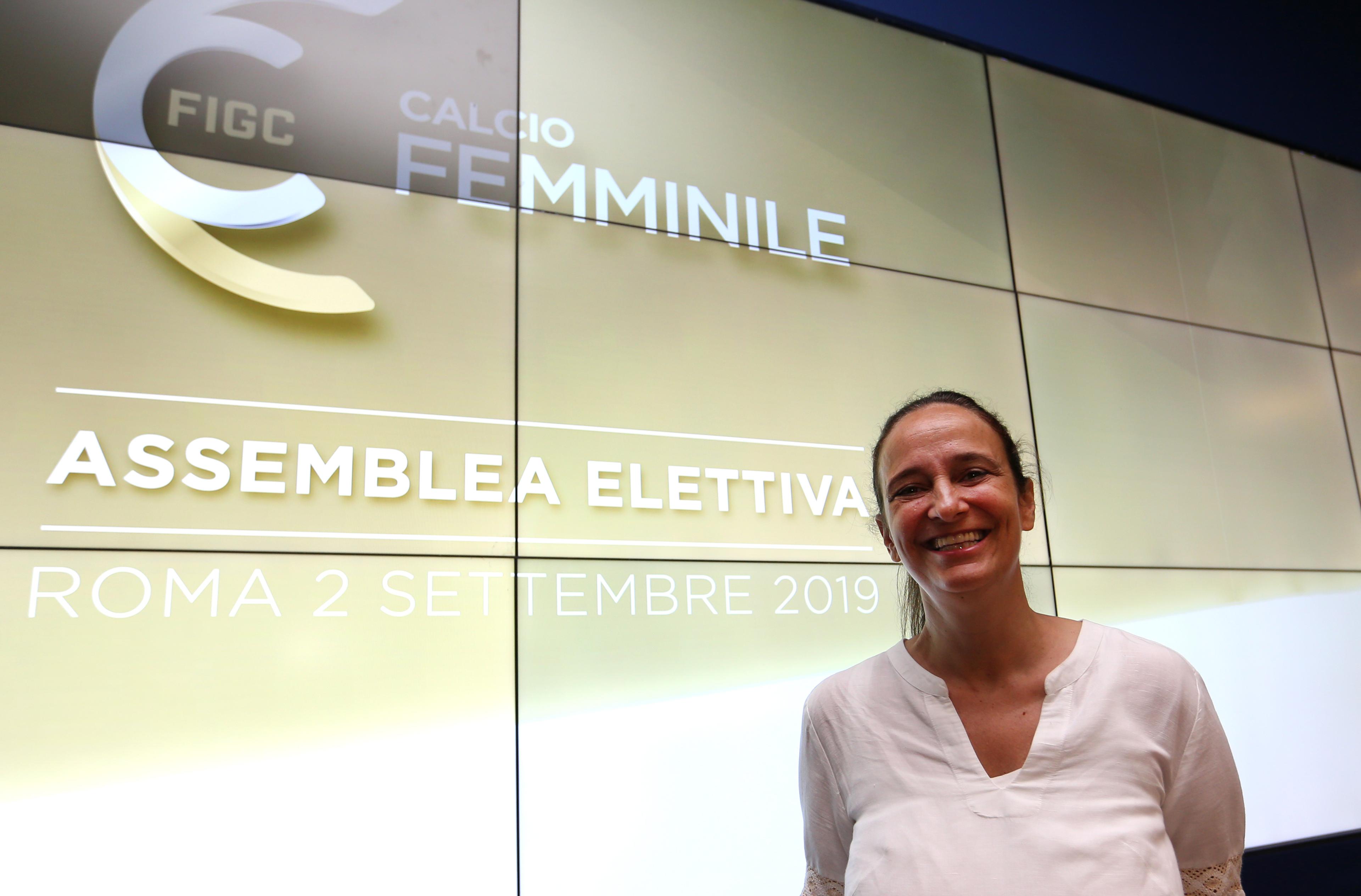 ROME, ITALY - SEPTEMBER 2 : Ludovica Mantovani Presidente Divisione Calcio Femminile during FIGC Assemblea Elettiva Calcio Femminile on SEPTEMBER 2, 2019 in Rome, Italy. (Photo by Paolo Bruno/Getty Images)