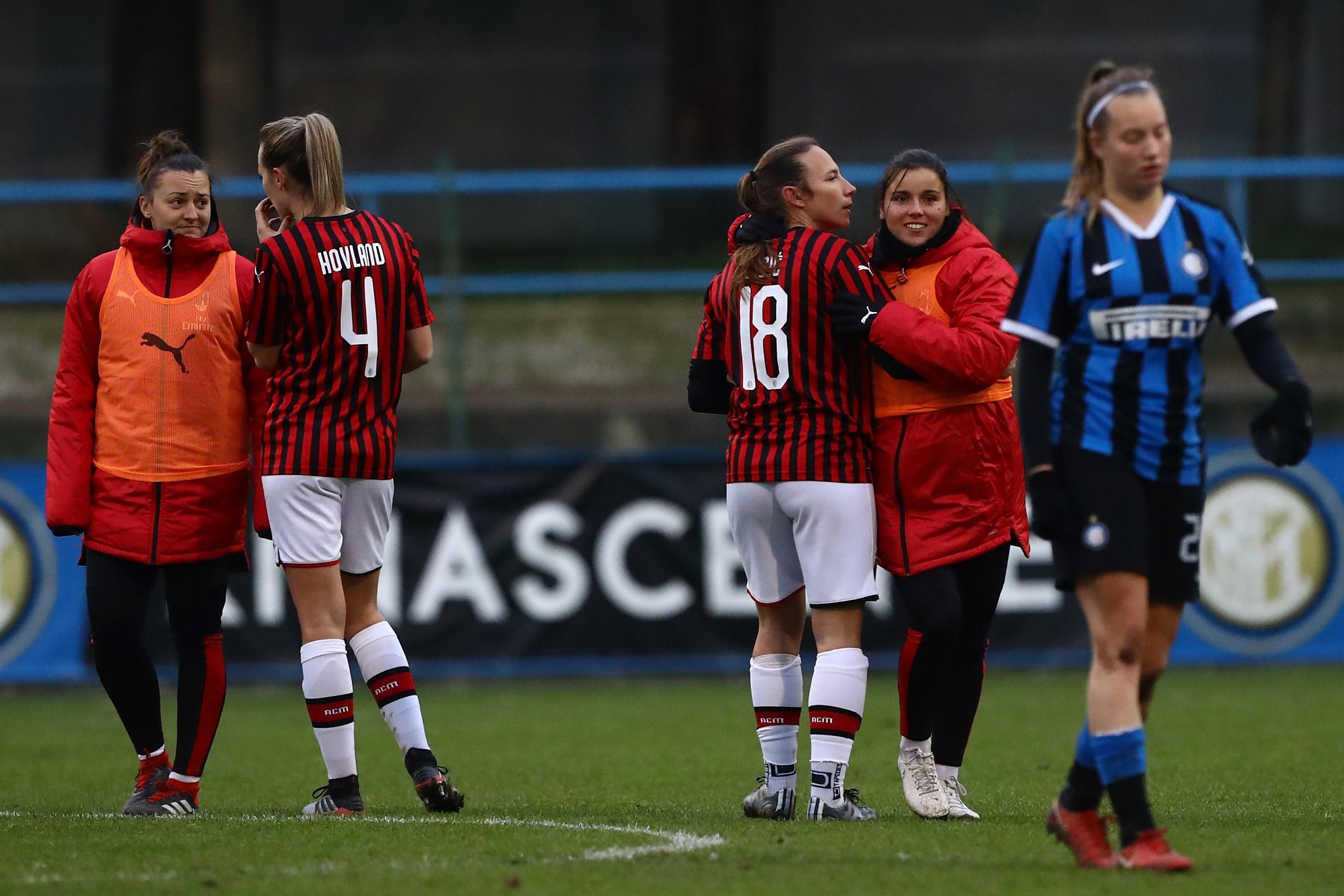 SOLBIATE ARNO, ITALY - DECEMBER 11:  during the Women Coppa Italia match between FC Internazionale v AC Milan  on December 11, 2019 in Sesto San Giovanni, Italy.  (Photo by Marco Luzzani - Inter/Inter via Getty Images)