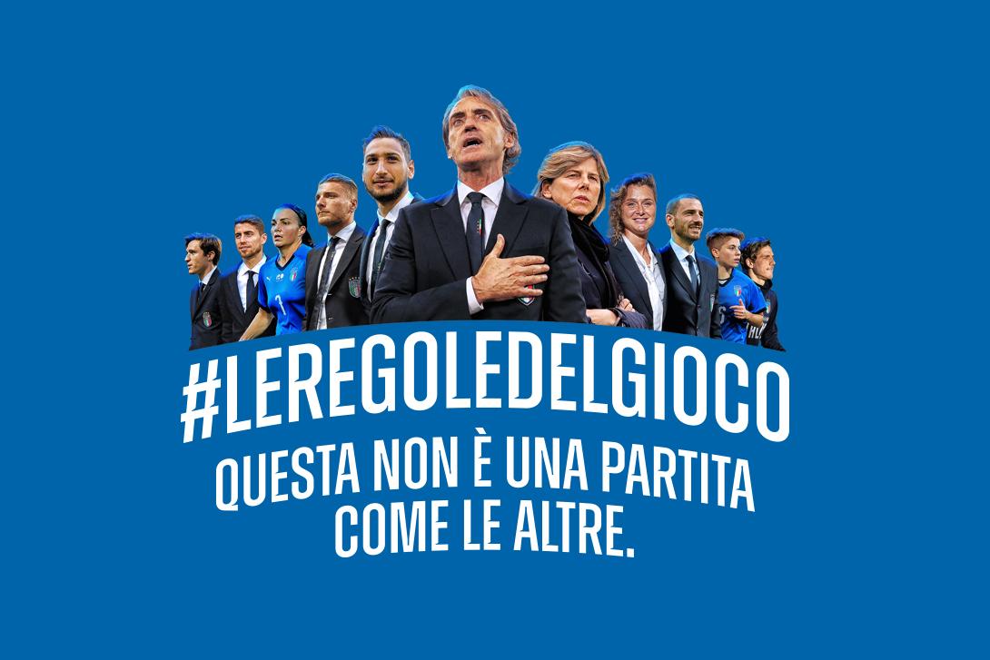 Gli Azzurri e le Azzurre in campo per ribadire #leregoledelgioco contro il Covid-19