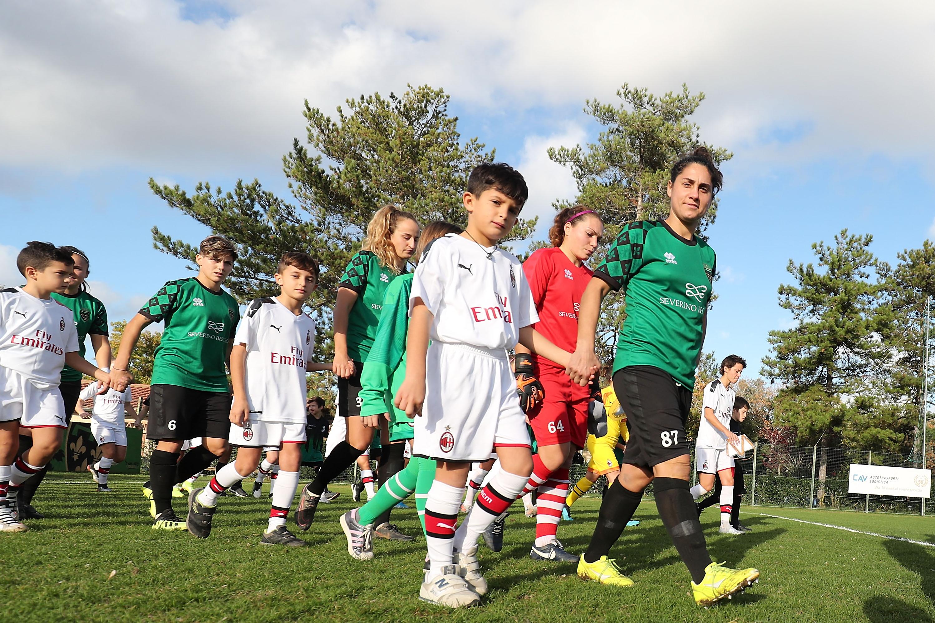 during the Women Serie A match between Florentia and AC Milan on November 30, 2019 in Florence, Italy.