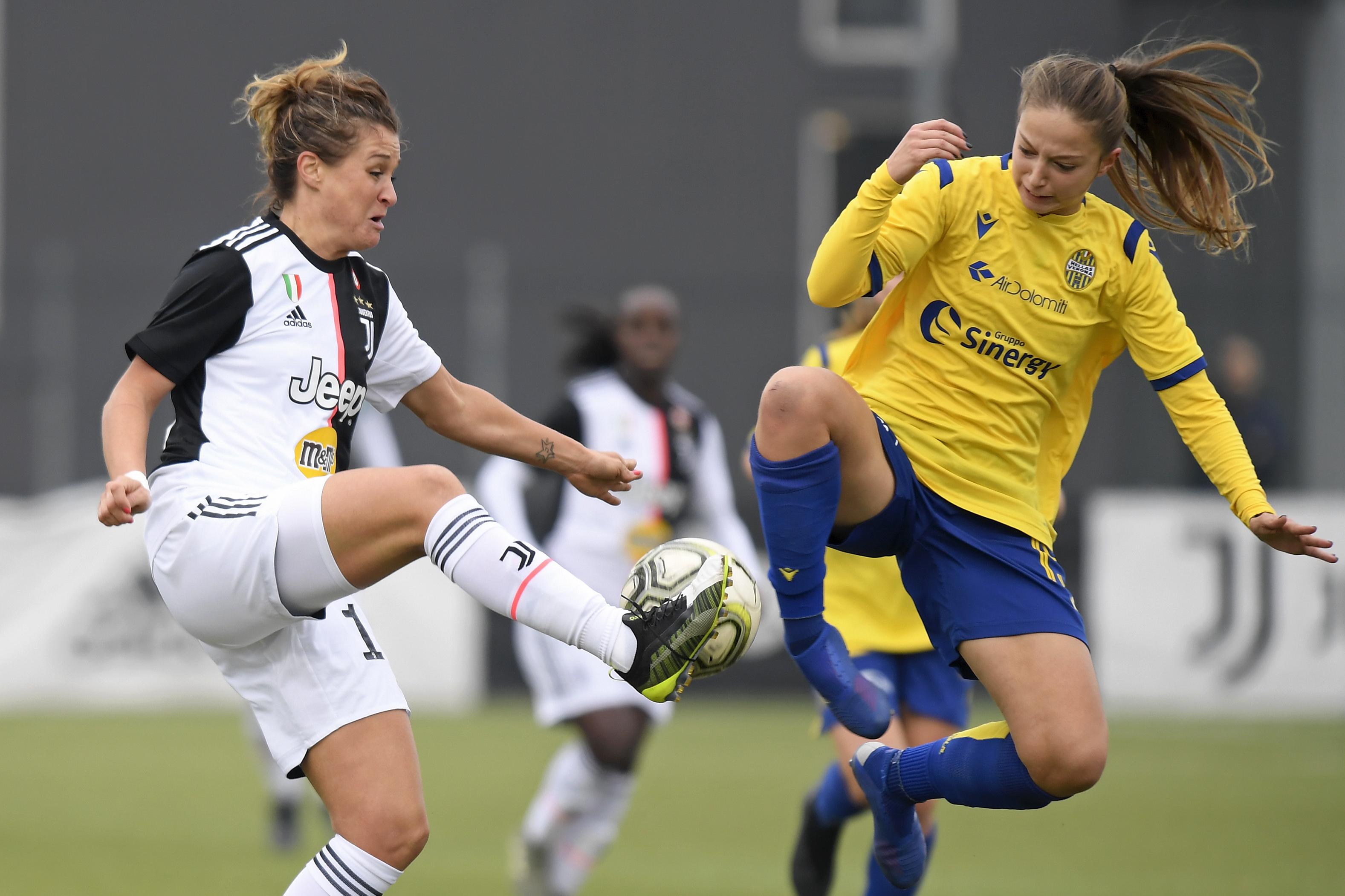 VINOVO, ITALY - NOVEMBER 02:  Cristiana Girelli of Juventus Women during the Women\\'s Serie A match between Juventus and Hellas Verona at Juventus Center Vinovo on November 2, 2019 in Vinovo, Italy.  (Photo by Filippo Alfero - Juventus FC/Juventus FC via Getty Images)