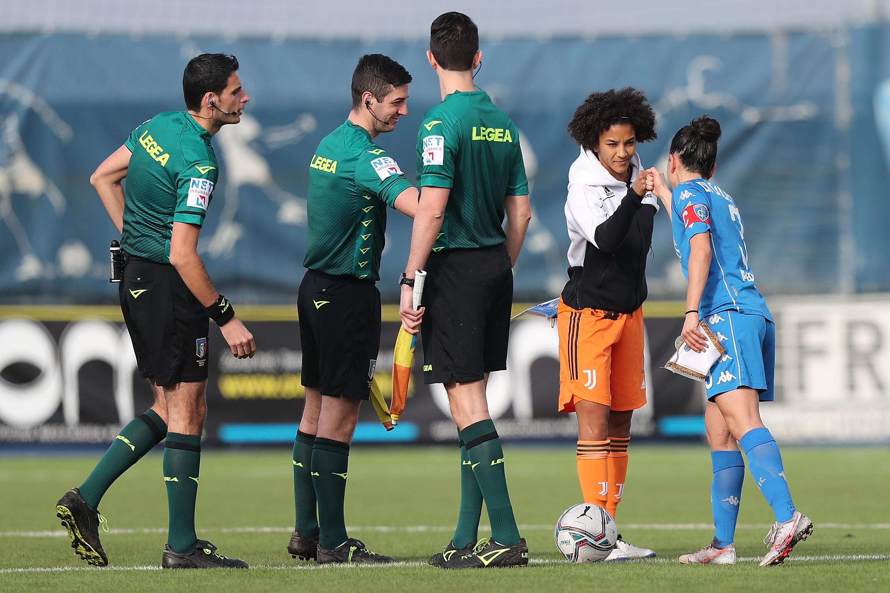 during the Women Coppa Italia match between Empoli Ladies and Juventus Women on January 30, 2021 in Empoli, Italy.