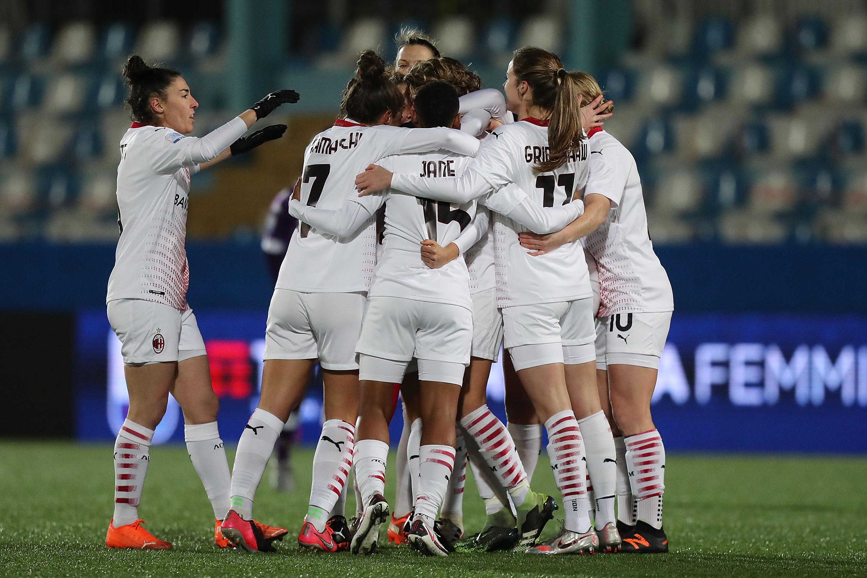 during the Women\\'s Super Cup semifinal match between ACF Fiorentina v AC Milan at  on December 6, 2020 in Chiavari, Italy.