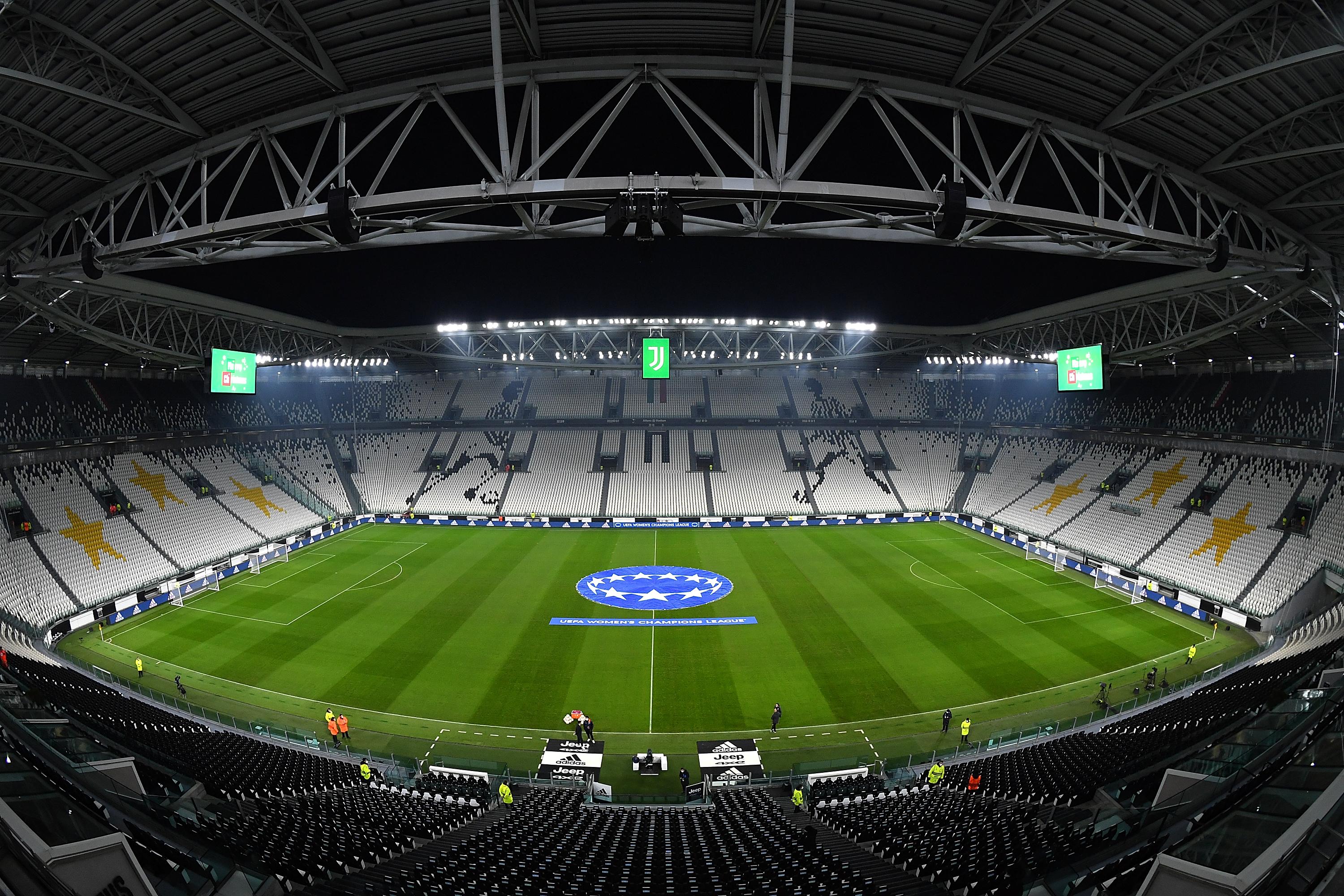TURIN, ITALY - DECEMBER 16:  A general view of the stadium ahead the UEFA Women\\'s Champions League group A match between Juventus and Servette FCCF at Allianz Stadium on December 16, 2021 in Turin, Italy.  (Photo by Valerio Pennicino - UEFA/UEFA via Getty Images)