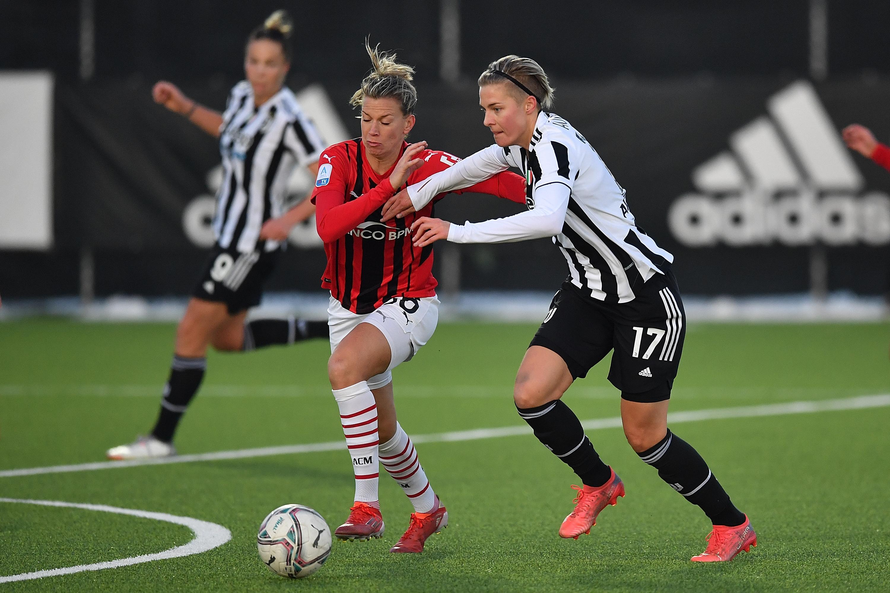 VINOVO, ITALY - DECEMBER 12: during the Women Serie A match between Juventus and AC Milan on December 12, 2021 in Vinovo, Italy. (Photo by Valerio Pennicino/Getty Images)