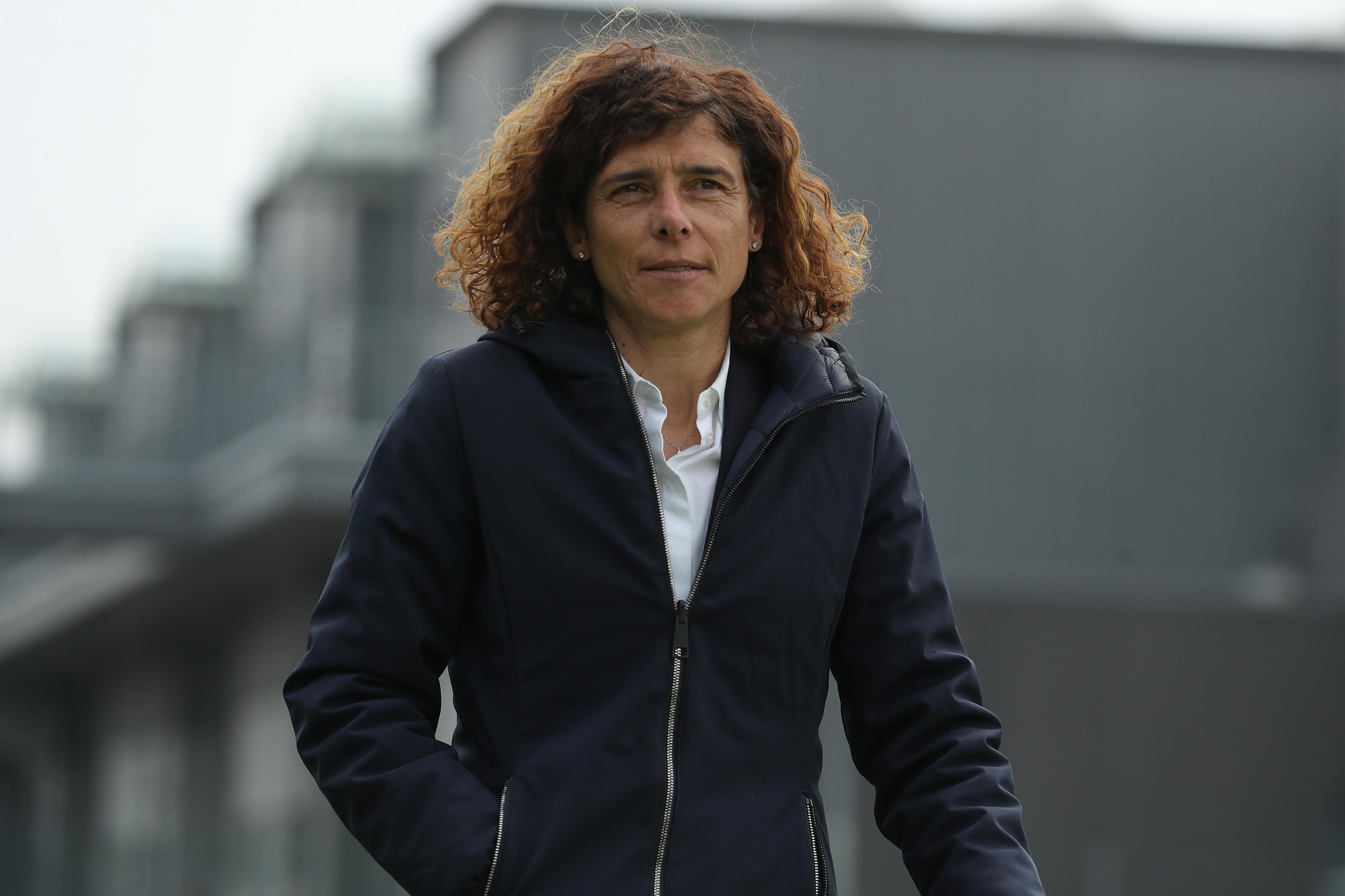 VINOVO, ITALY - MARCH 27: Rita Guarino Head coach of Internazionale during the Women's Serie A match between Juventus FC and FC Internazionale at Juventus Center Vinovo on March 27, 2022 in Vinovo, Italy. (Photo by Jonathan Moscrop/Getty Images)