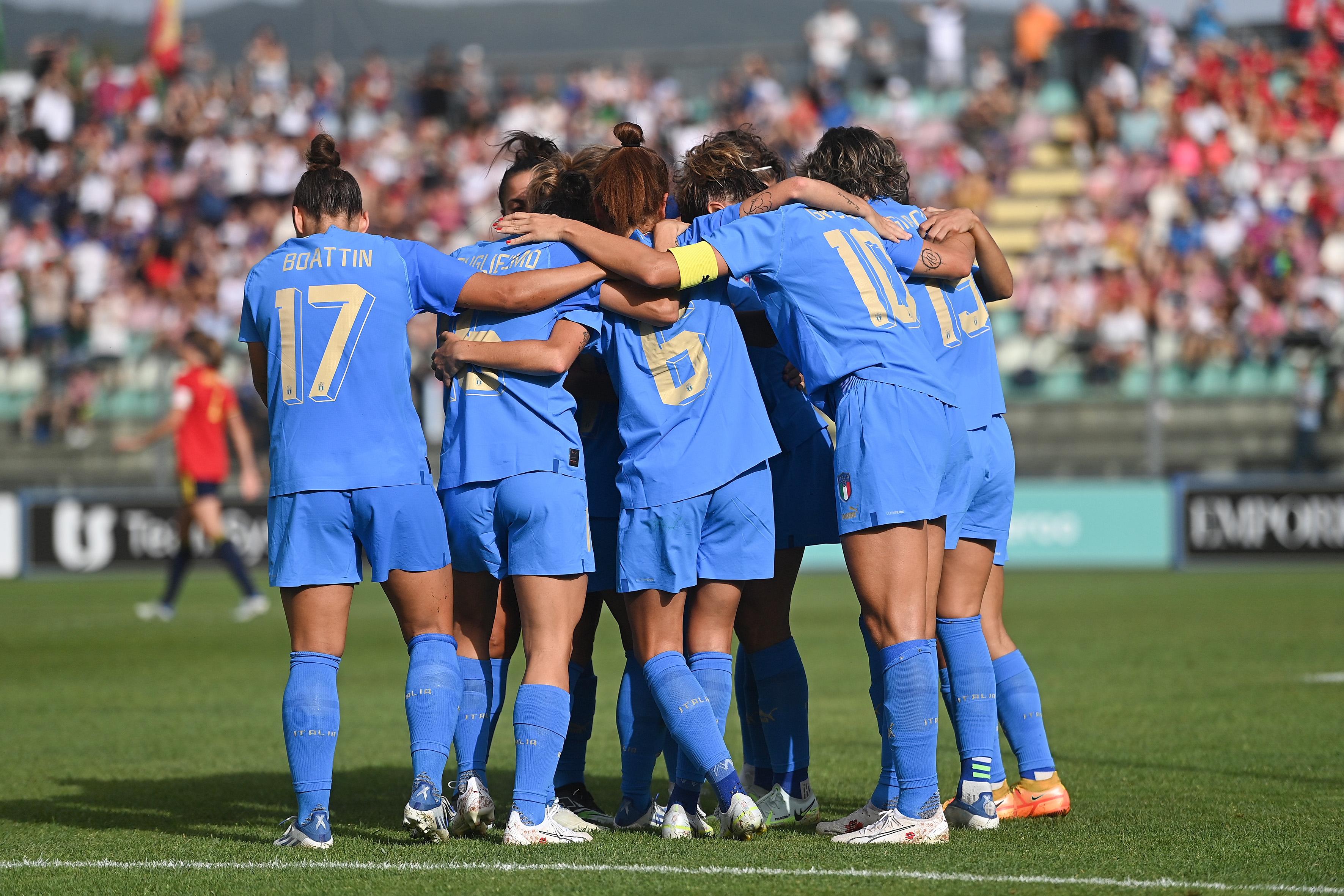 CASTEL DI SANGRO, ITALY - JULY 01: during the Women's International friendly match between Italy and Spain at Teofilo Patini Stadium on July 01, 2022 in Castel di Sangro , Italy. (Photo by Tullio M. Puglia/Getty Images)