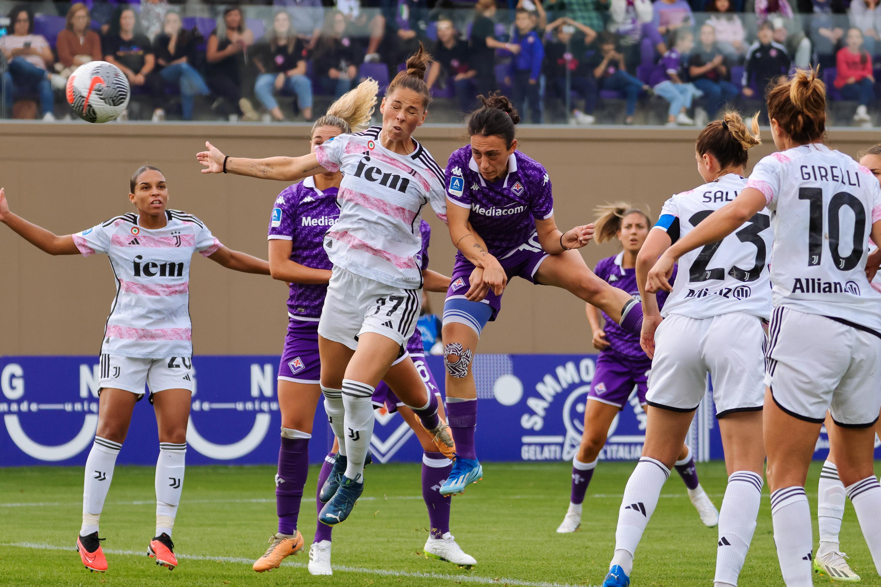 FLORENCE, ITALY - OCTOBER 22: during the match between at Viola Park on October 22, 2023 in Florence, Italy.