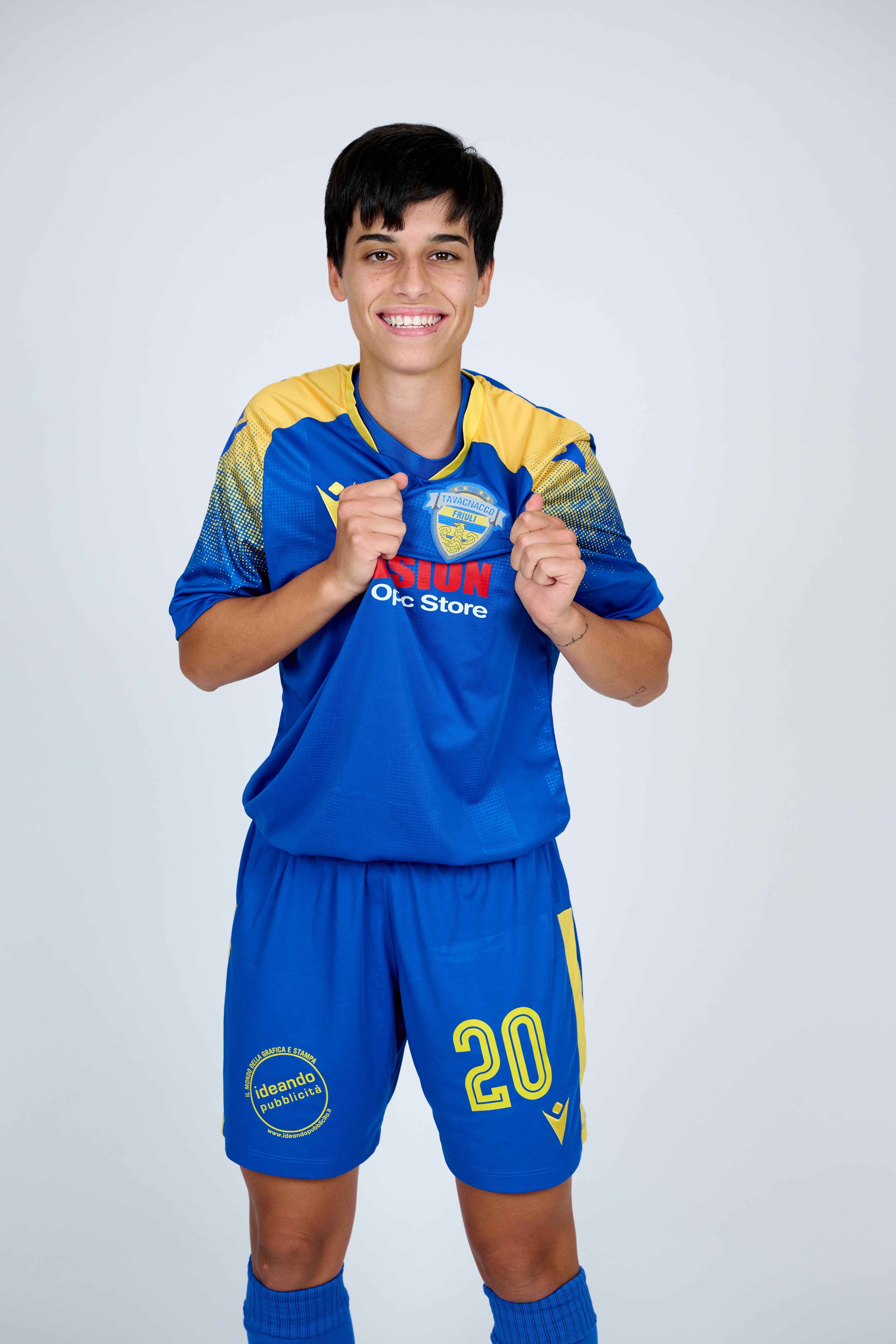 TAVAGNACCO, ITALY - SEPTEMBER 28: Benedetta Maroni of Tavagnacco pose for a photo during the Tavagnacco Women Portrait Session on September 28, 2023 in Tavagnacco, Italy. (Photo by Mattia Ozbot/Getty Images)