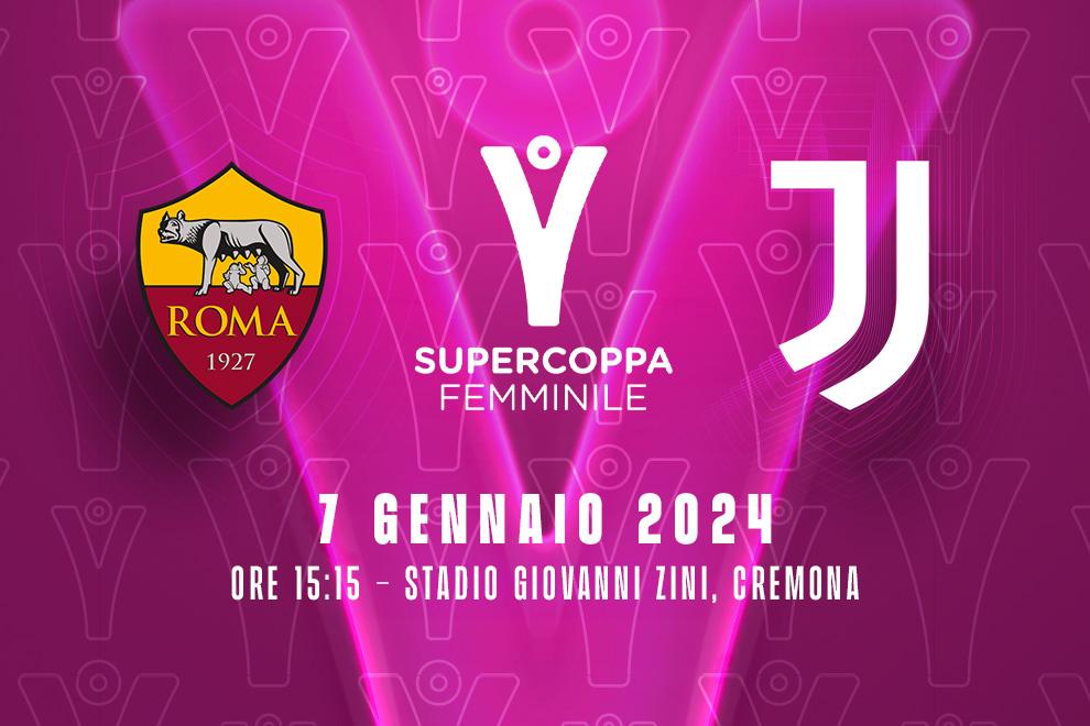 Domenica 7 gennaio a Cremona sarà ancora Roma-Juventus: si gioca allo stadio 'Giovanni Zini', calcio d'inizio alle 15.15 e diretta su Rai 2