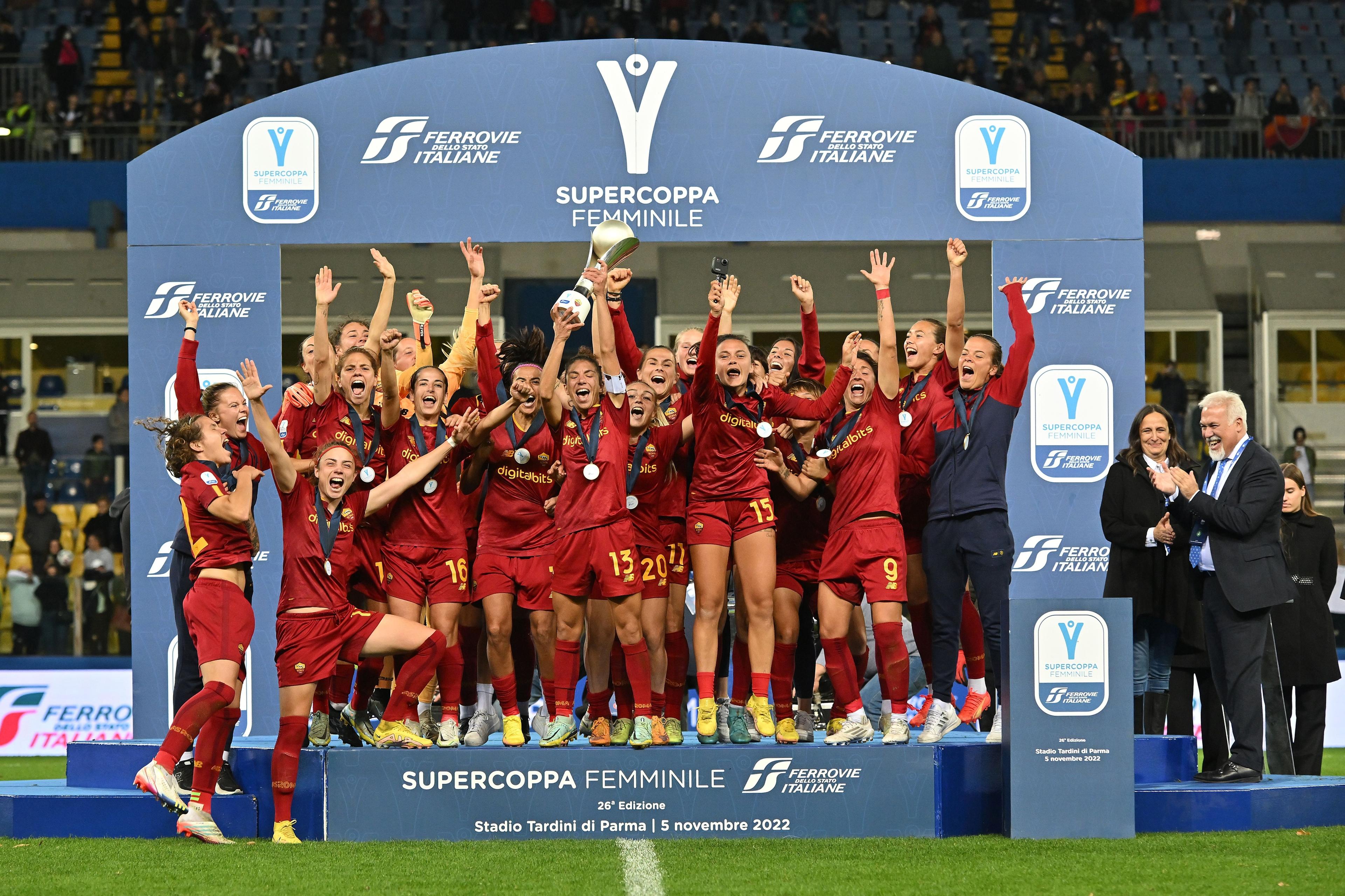 PARMA, ITALY - NOVEMBER 05: during the Italian Women's Super Cup match between Juventus and AS Roma on November 05, 2022 in Parma, Italy. (Photo by Alessandro Sabattini/Getty Images)