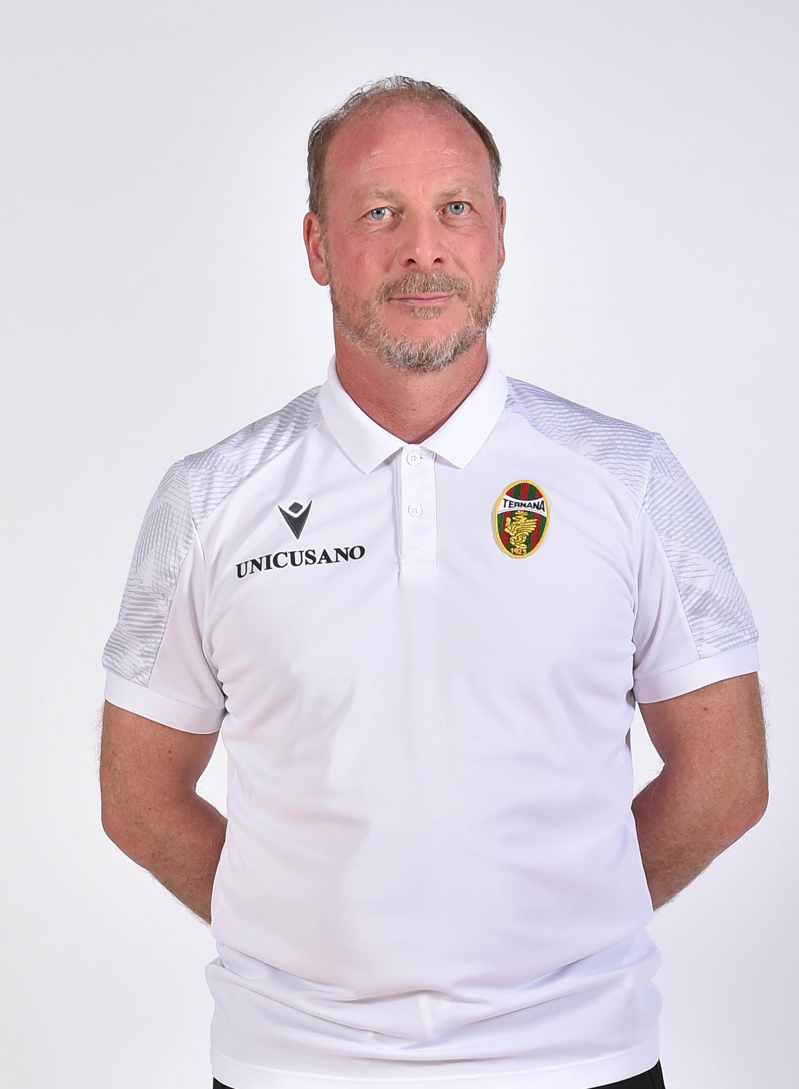 TERNI, ITALY - OCTOBER 05: Head Coach Fabio Melillo during Ternana Women Portrait Session on October 05, 2023 in Terni, Italy. (Photo by Giuseppe Bellini/Getty Images)