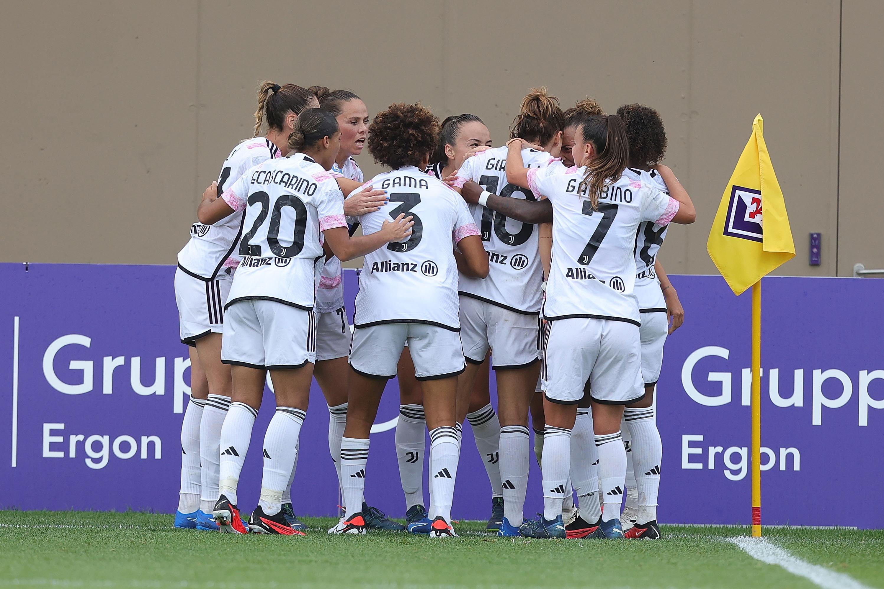 FLORENCE, ITALY - OCTOBER 22: Cristiana Girelli of Juventus celebrates after scoring a goal  during the match between ACF Fiorentina v Juventus - Women Serie A at Viola Park on October 22, 2023 in Florence, Italy. (Photo by Juventus FC/Juventus FC via Getty Images)