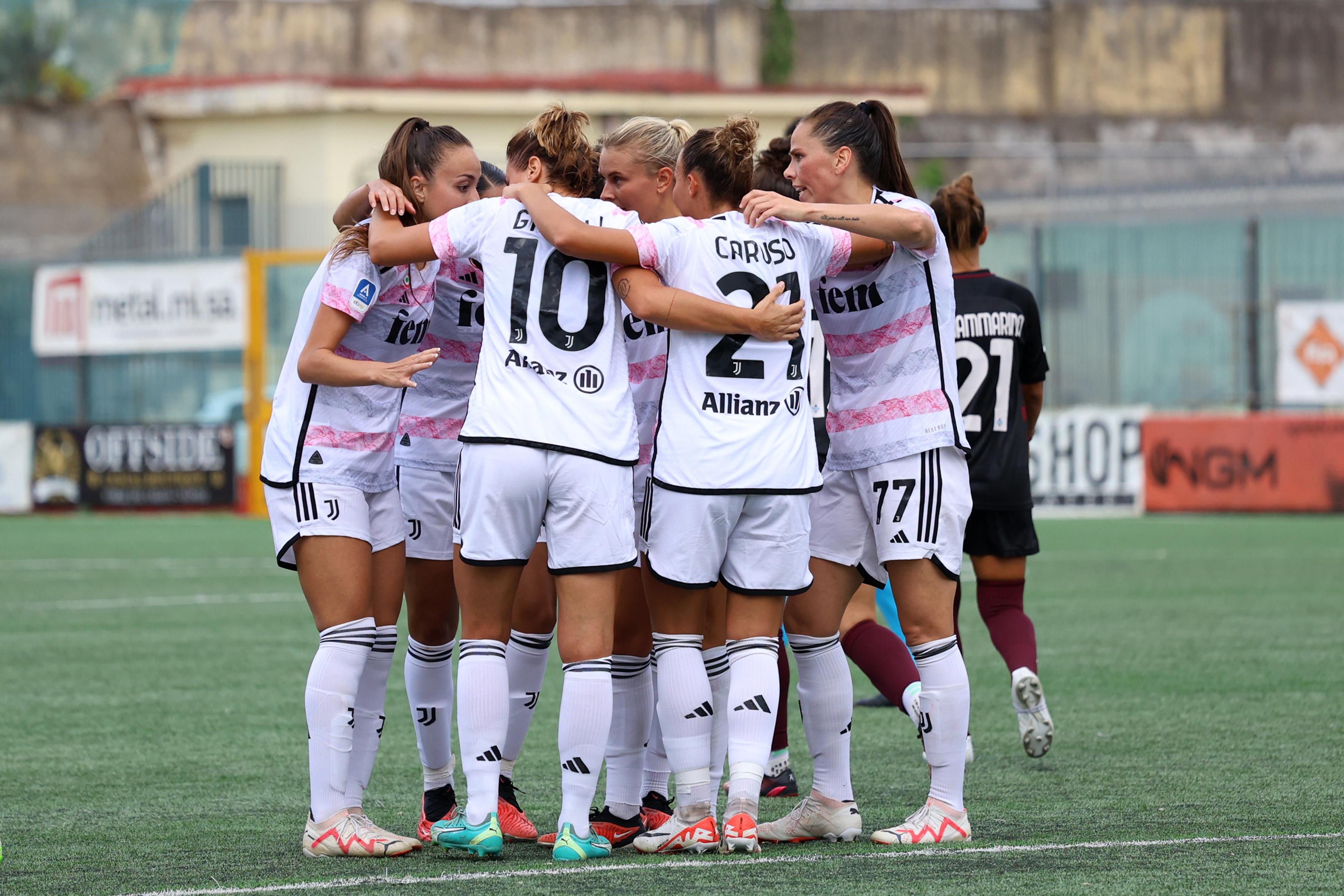 TORRE DEL GRECO, ITALY - SEPTEMBER 16: Cristiana Girelli of Juventus celebrates after scoring the 2-3 goal during the Women Serie A match between Pomigliano and Juventus on September 16, 2023 in Torre del Greco, Italy. (Photo by Juventus FC/Juventus FC via Getty Images)