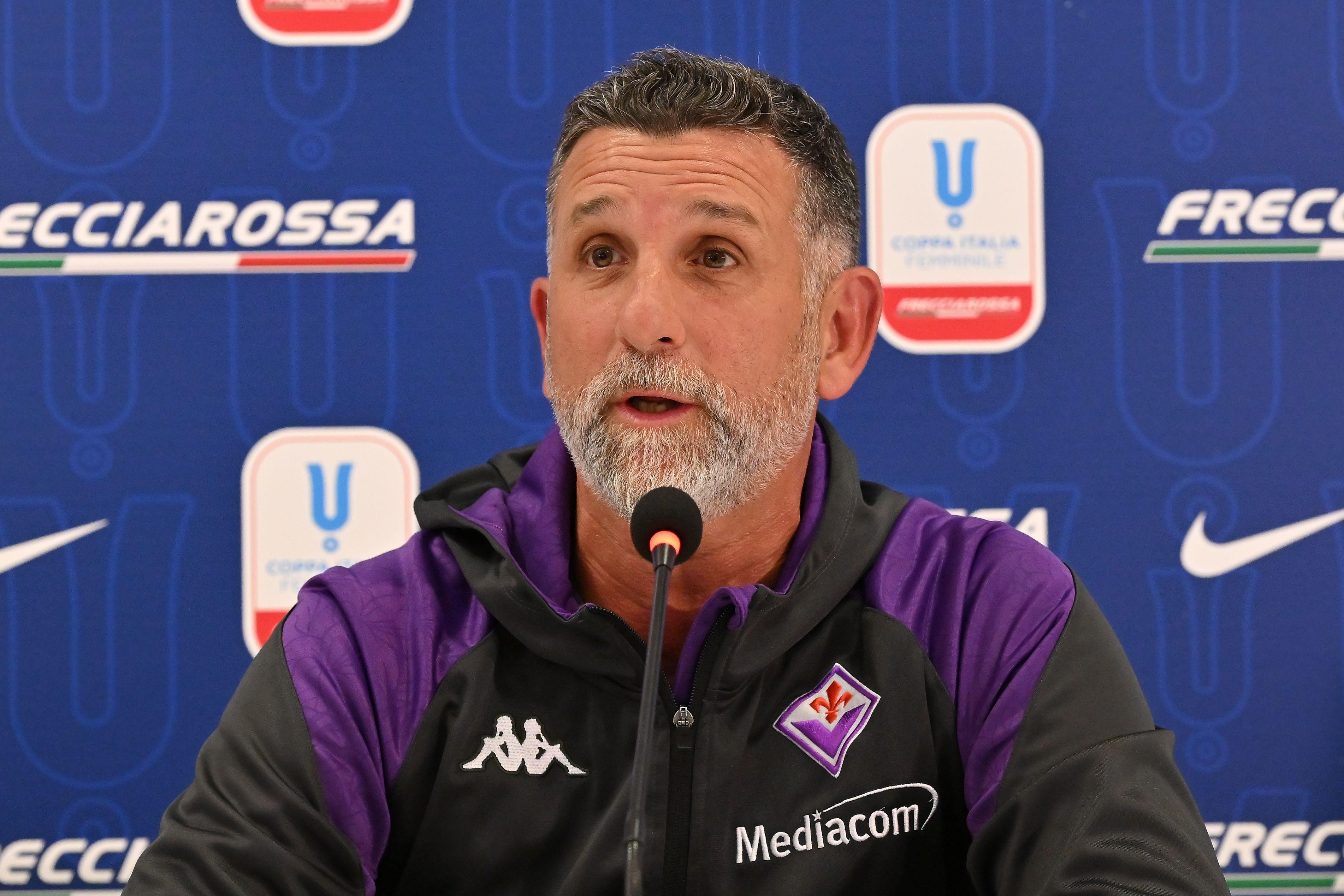 CESENA, ITALY - MAY 23: during the Women Supercup Press Conference at Dino Manuzzi Stadium on May 23, 2024 in Cesena, Italy. (Photo by Alessandro Sabattini/Getty Images)